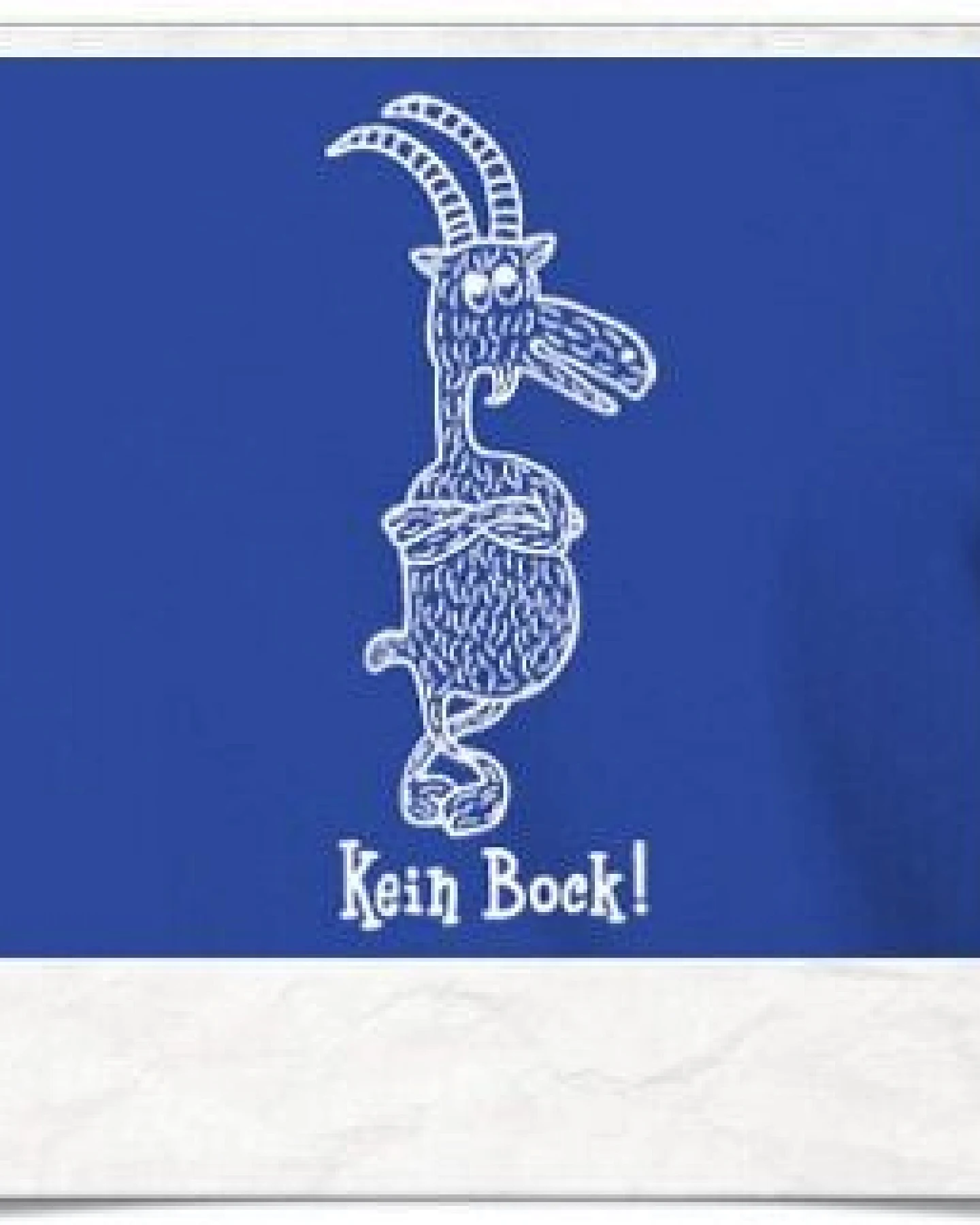 Picopoc Kein Bock ! T-Shirt in Blau & Weiß für Männer aus Bio-Baumwolle – Ansicht 2
