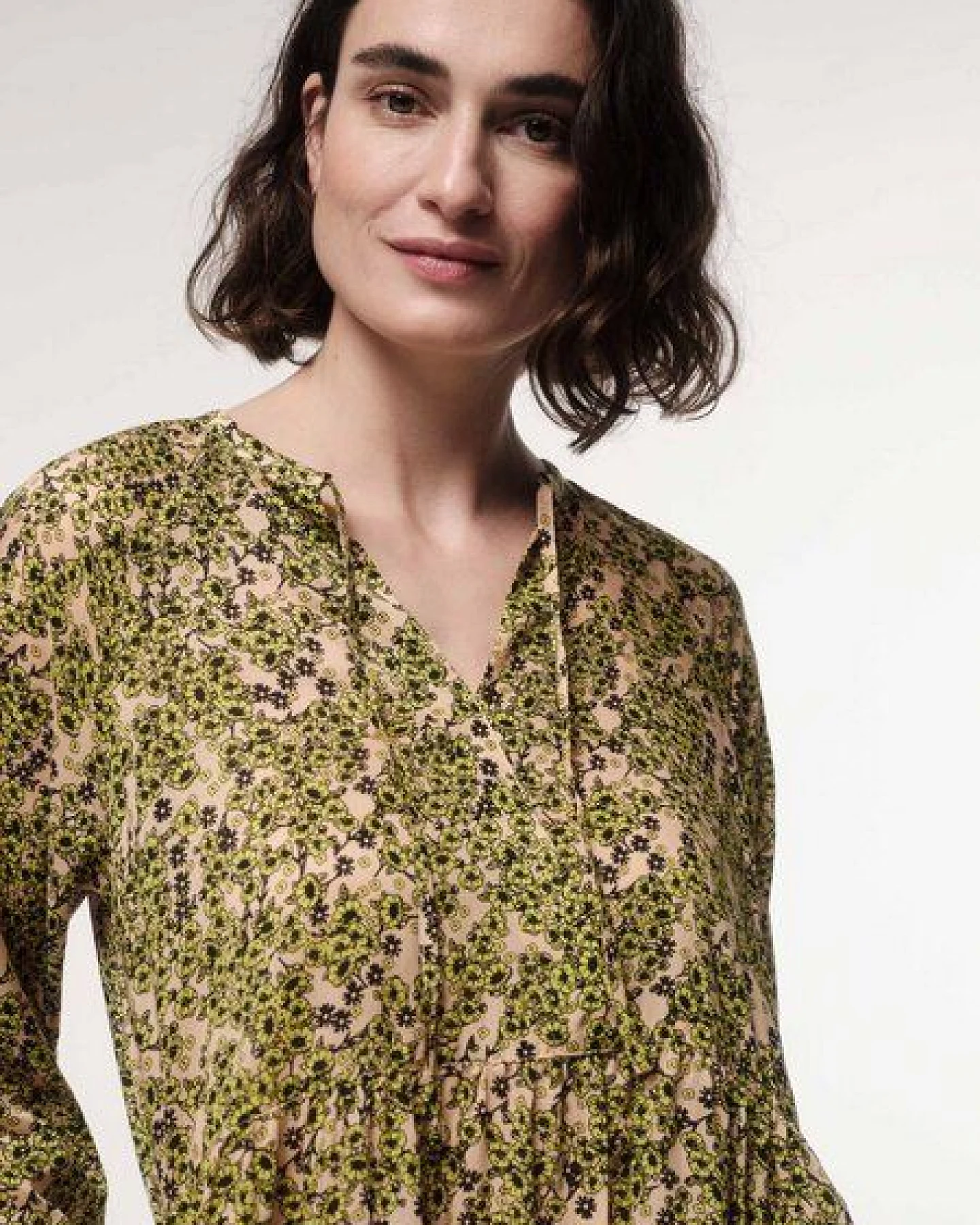LANIUS Midikleid Print Flower Field aus TENCEL – Ansicht 3