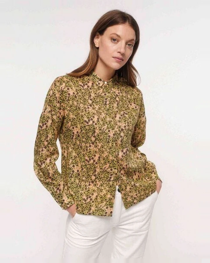 LANIUS Hemdbluse Print Flower Field aus TENCEL