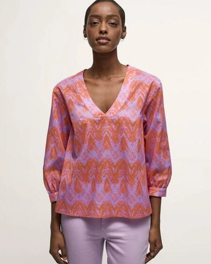 LANIUS Bluse Print Wild Waves aus Bio-Baumwolle