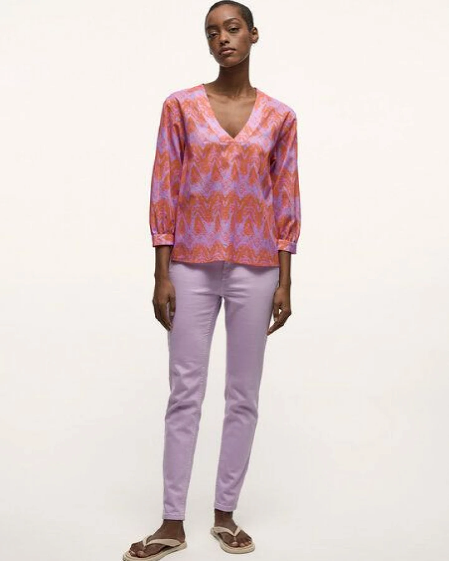 LANIUS Bluse Print Wild Waves aus Bio-Baumwolle – Ansicht 2