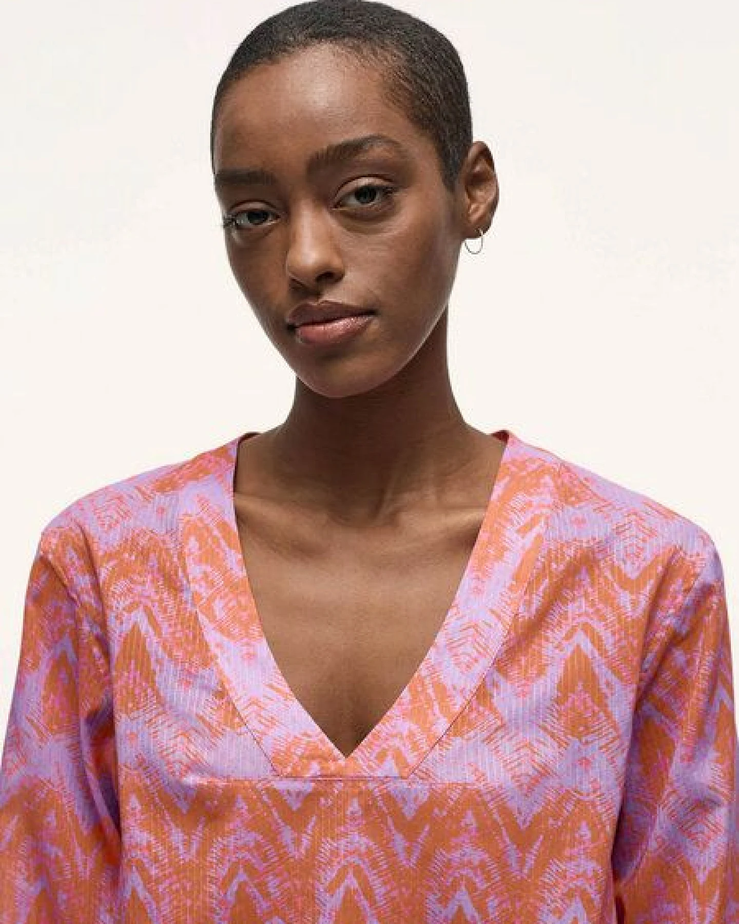 LANIUS Bluse Print Wild Waves aus Bio-Baumwolle – Ansicht 3
