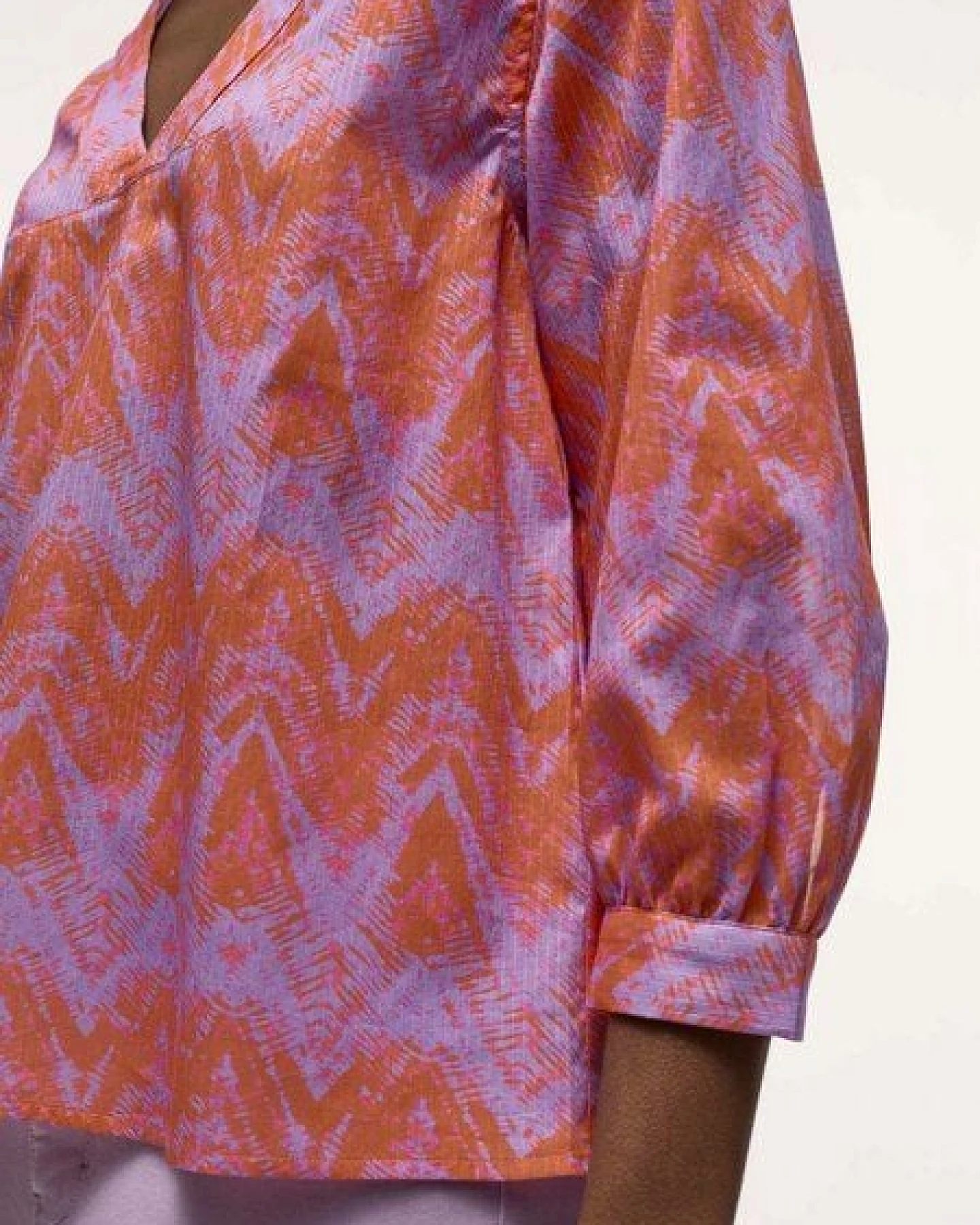 LANIUS Bluse Print Wild Waves aus Bio-Baumwolle – Ansicht 4
