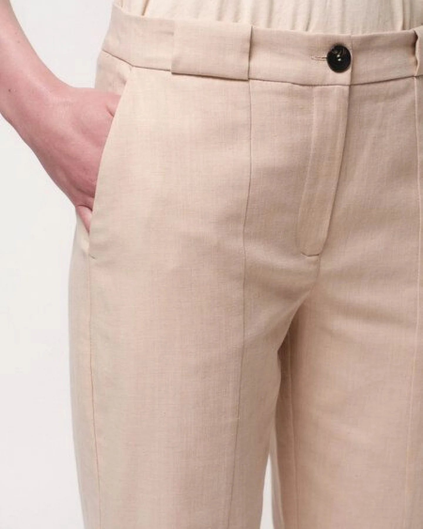 LANIUS Bleistifthose aus Bio-Baumwolle, Leinen und TENCEL – Ansicht 3