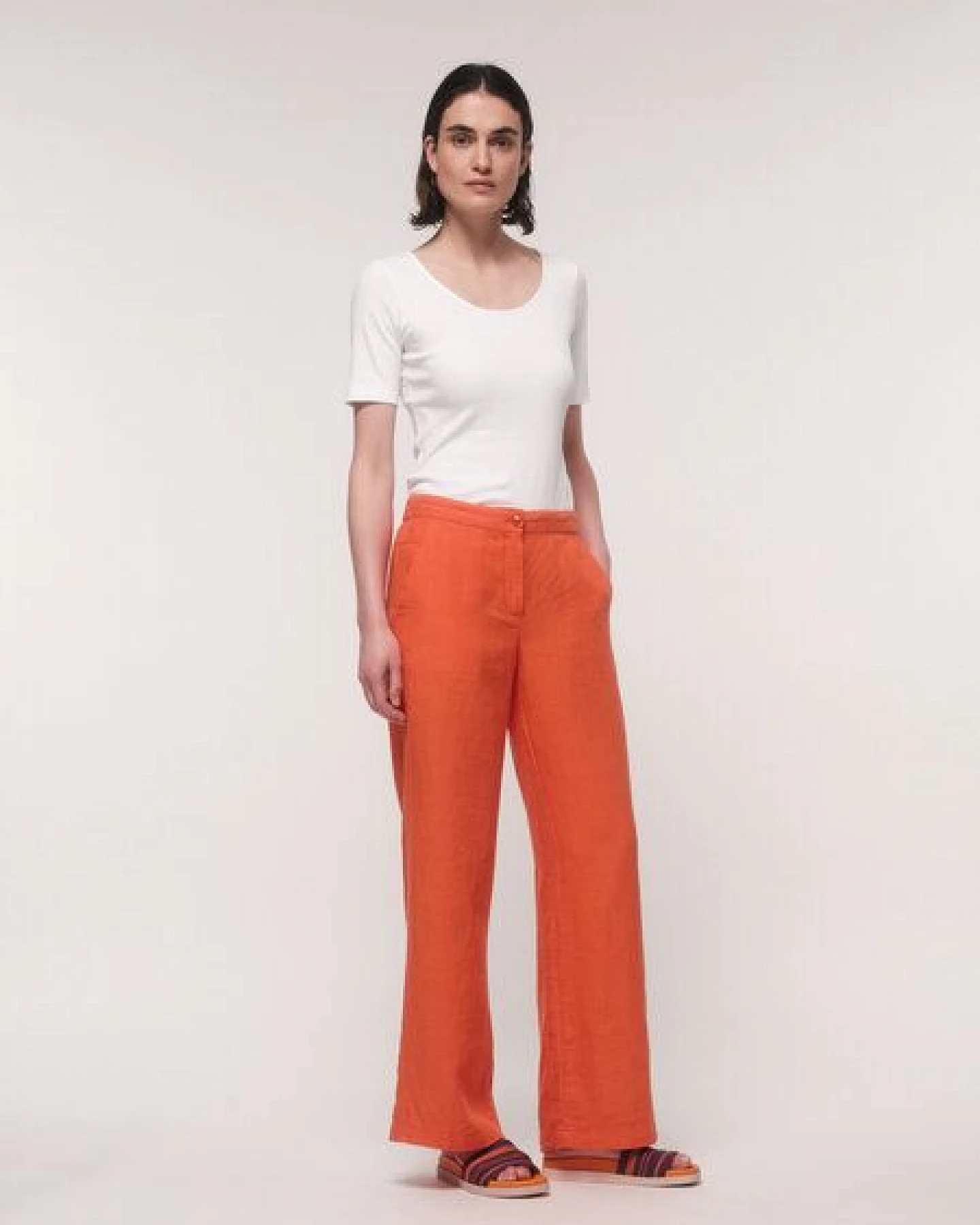LANIUS Marlenehose aus Bio-Leinen – Ansicht 2