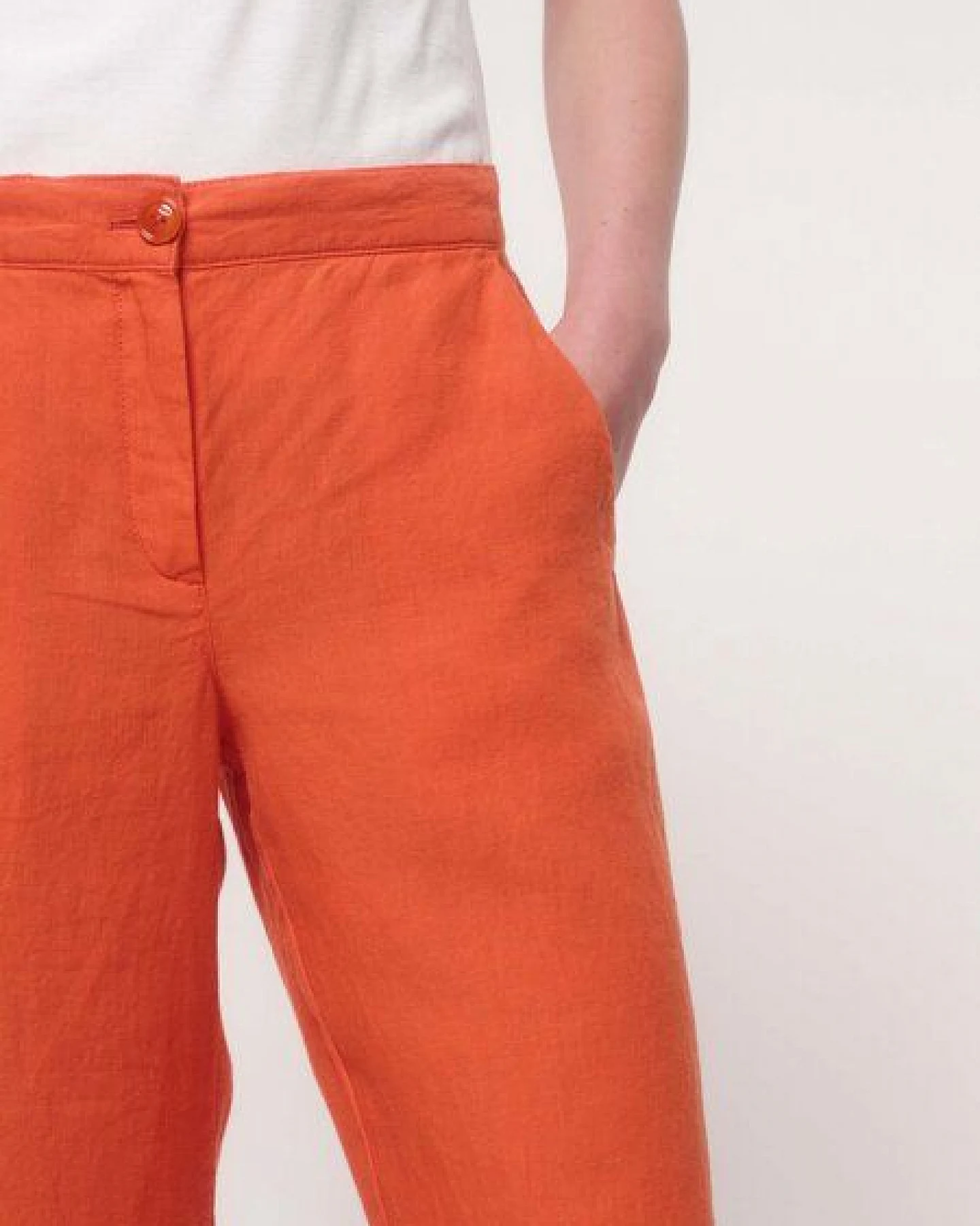 LANIUS Marlenehose aus Bio-Leinen – Ansicht 3