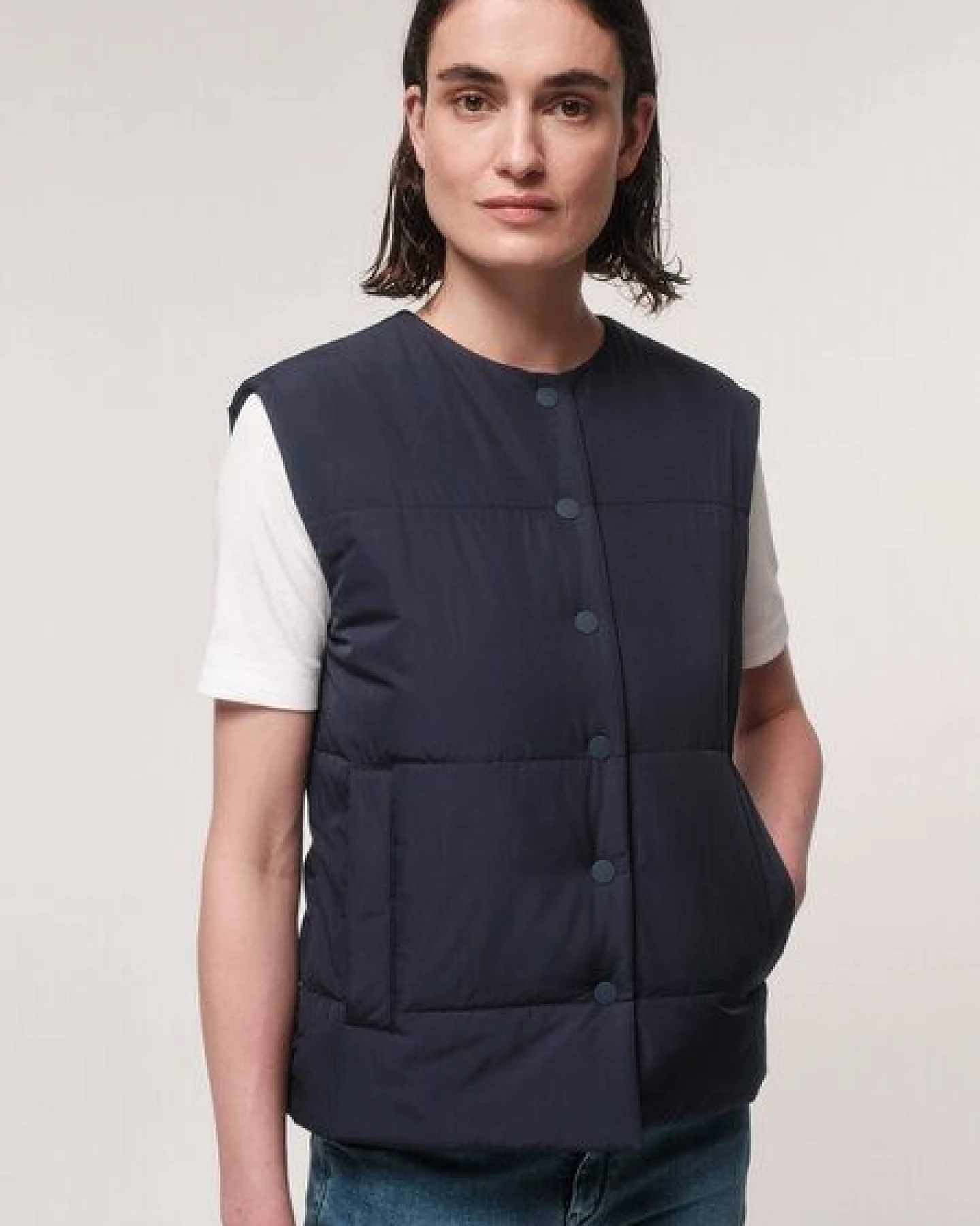 LANIUS Leicht wattierte Weste aus recyceltem Polyester – Ansicht 2