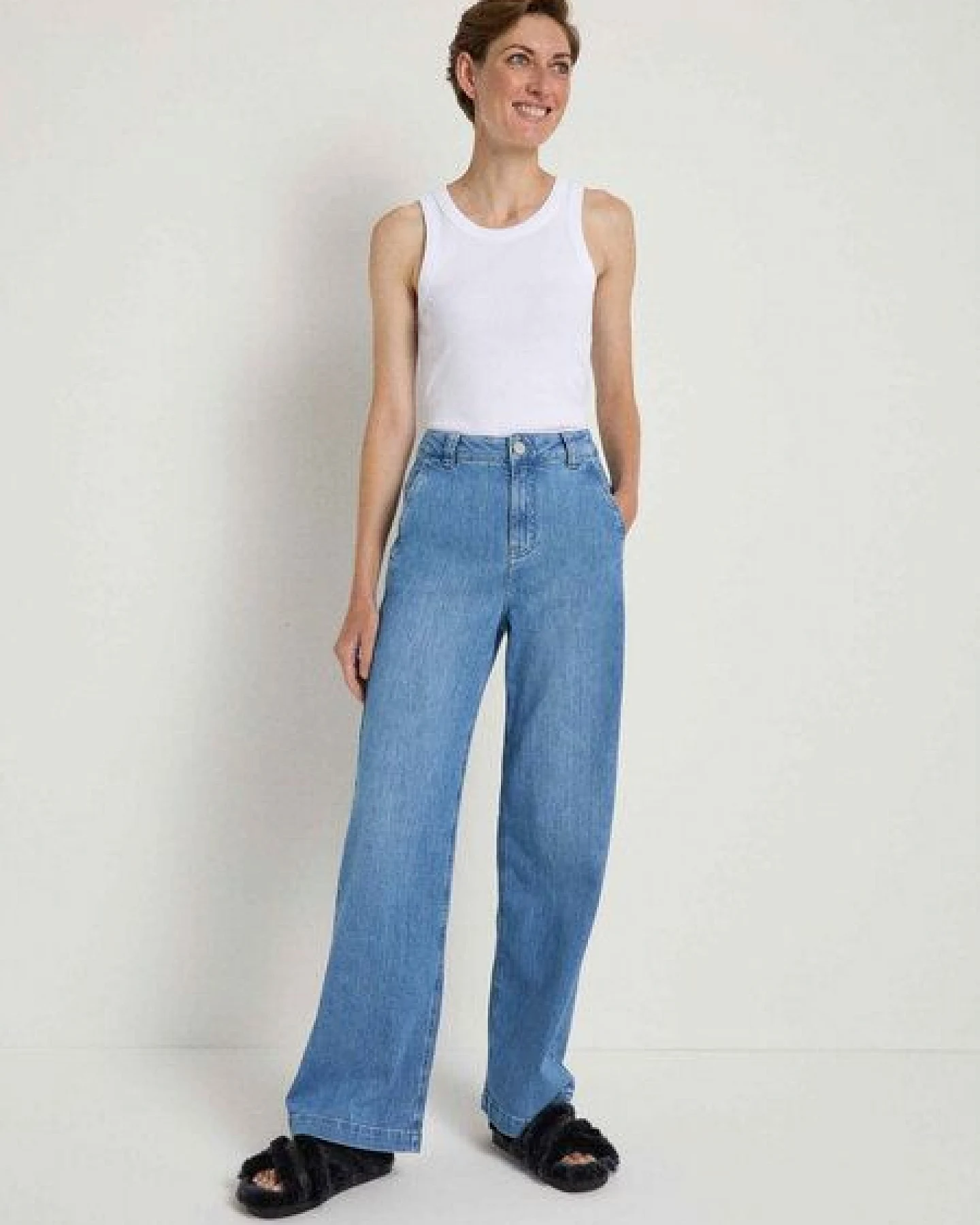 LANIUS High Waist Marlenejeans aus Bio-Baumwolle – Ansicht 2