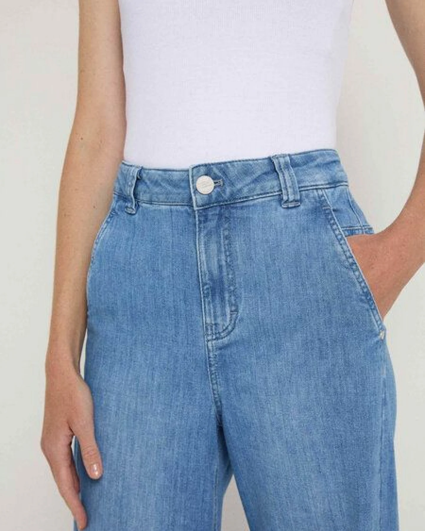 LANIUS High Waist Marlenejeans aus Bio-Baumwolle – Ansicht 3