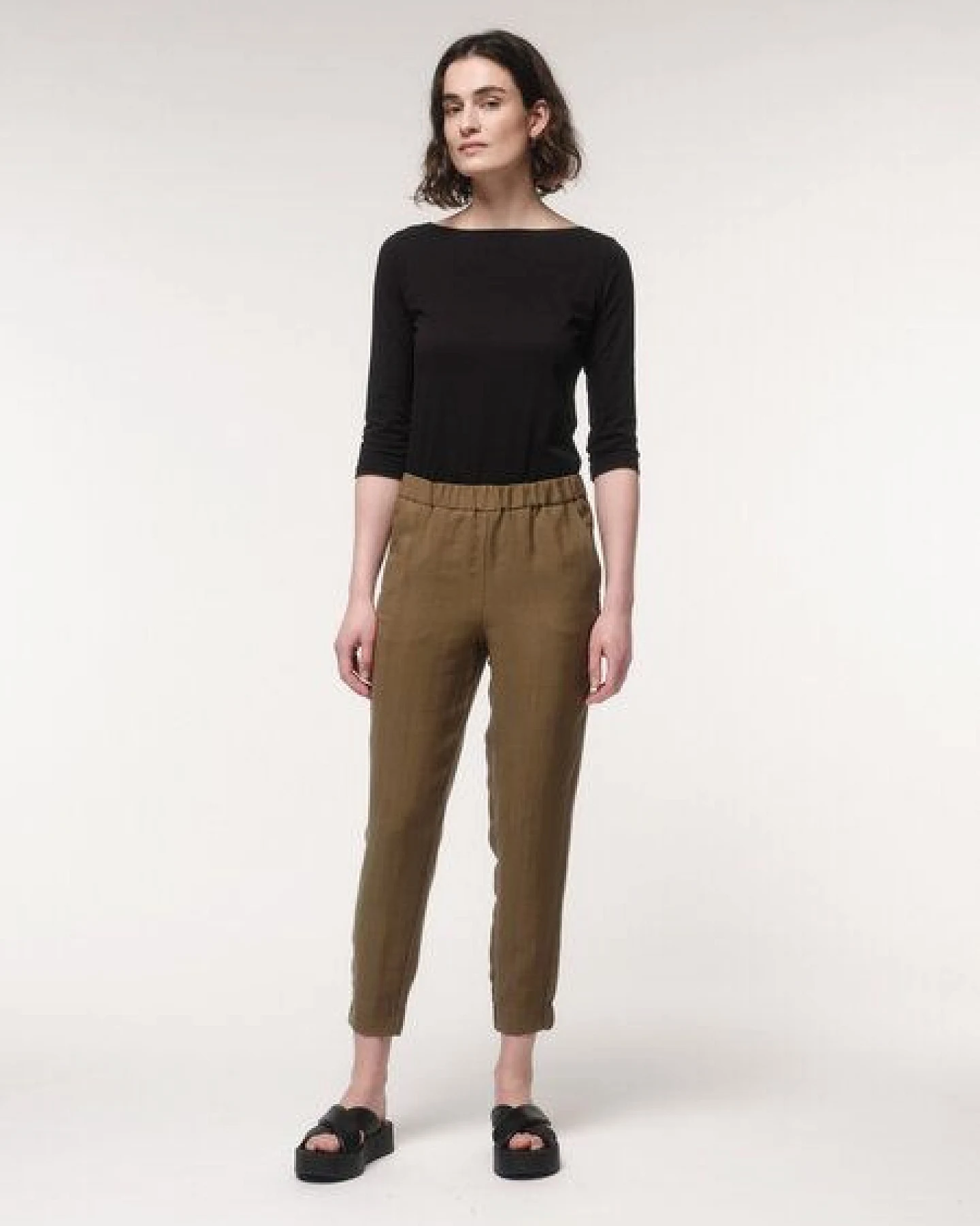 LANIUS Hose mit Gummibund aus TENCEL mit recyceltem Polyester – Ansicht 2