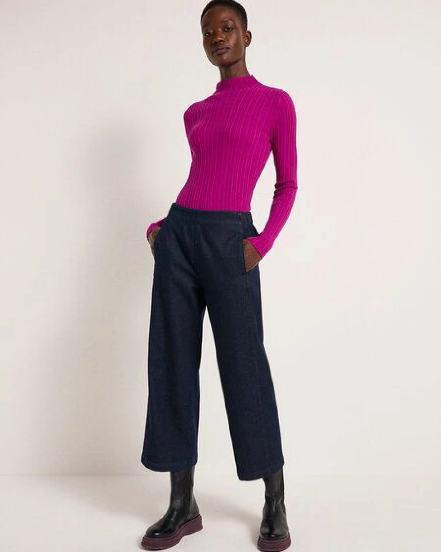 LANIUS Jeans Culotte aus Bio-Baumwolle – Ansicht 2