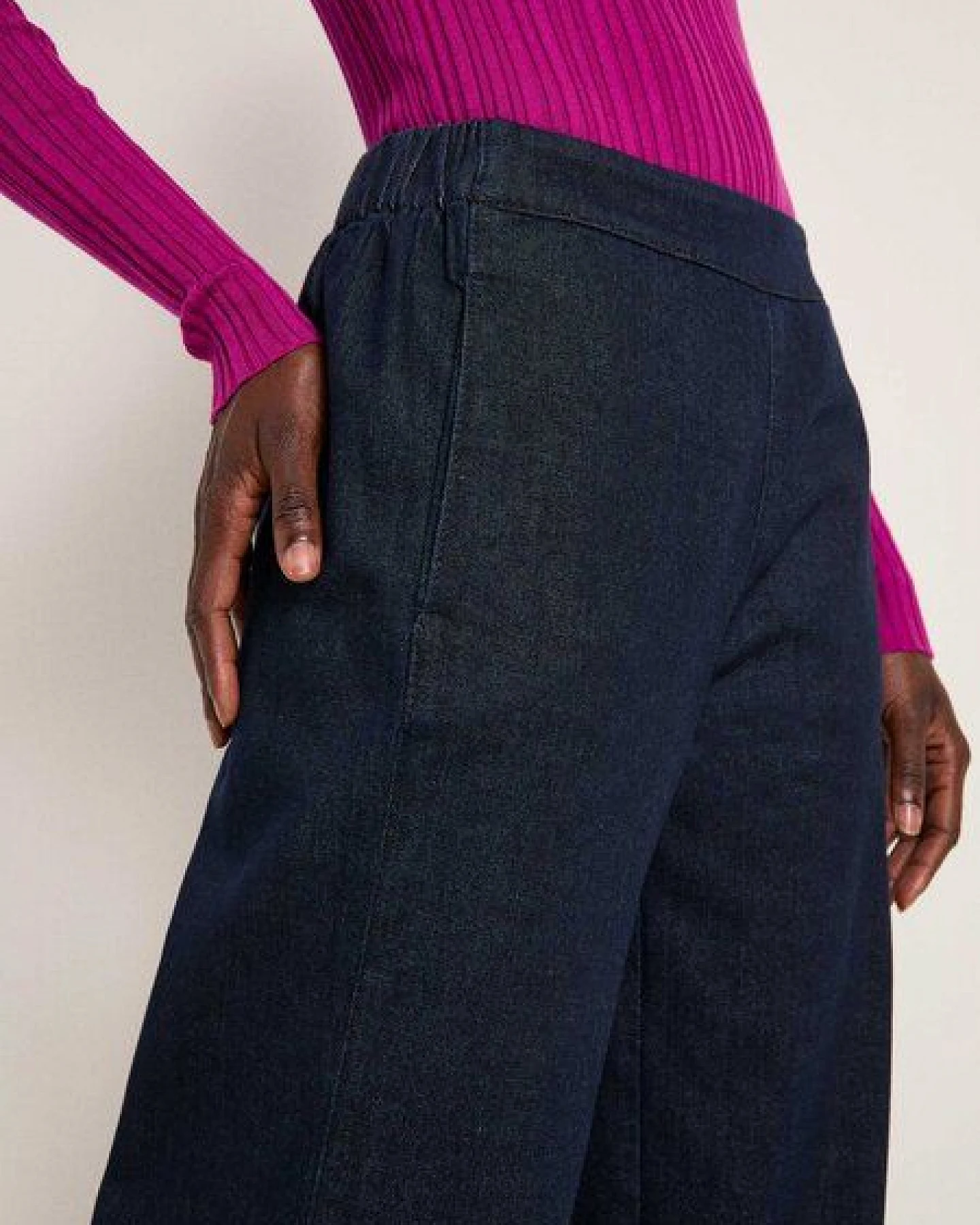 LANIUS Jeans Culotte aus Bio-Baumwolle – Ansicht 3