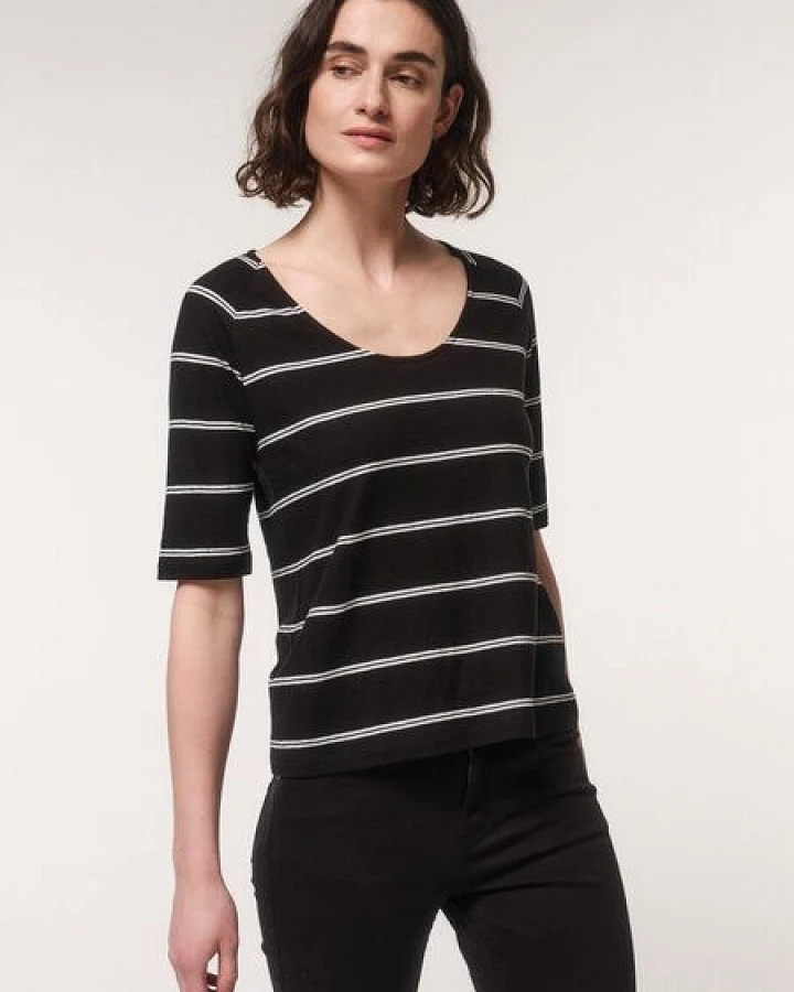 LANIUS Streifen Raglanshirt aus Bio-Baumwolle mit Hanf