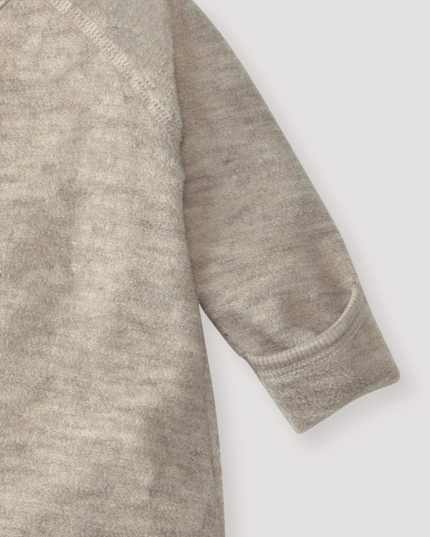 hessnatur Baby Erstlingsausstattung Wollfrottee aus Bio-Merinowolle - beige - Größe 50/56 – Ansicht 4