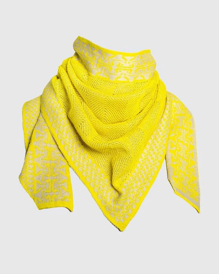LANARTO slow fashion Halstuch Shine zweifarbig aus Bio-Baumwolle Feinstrick made in germany