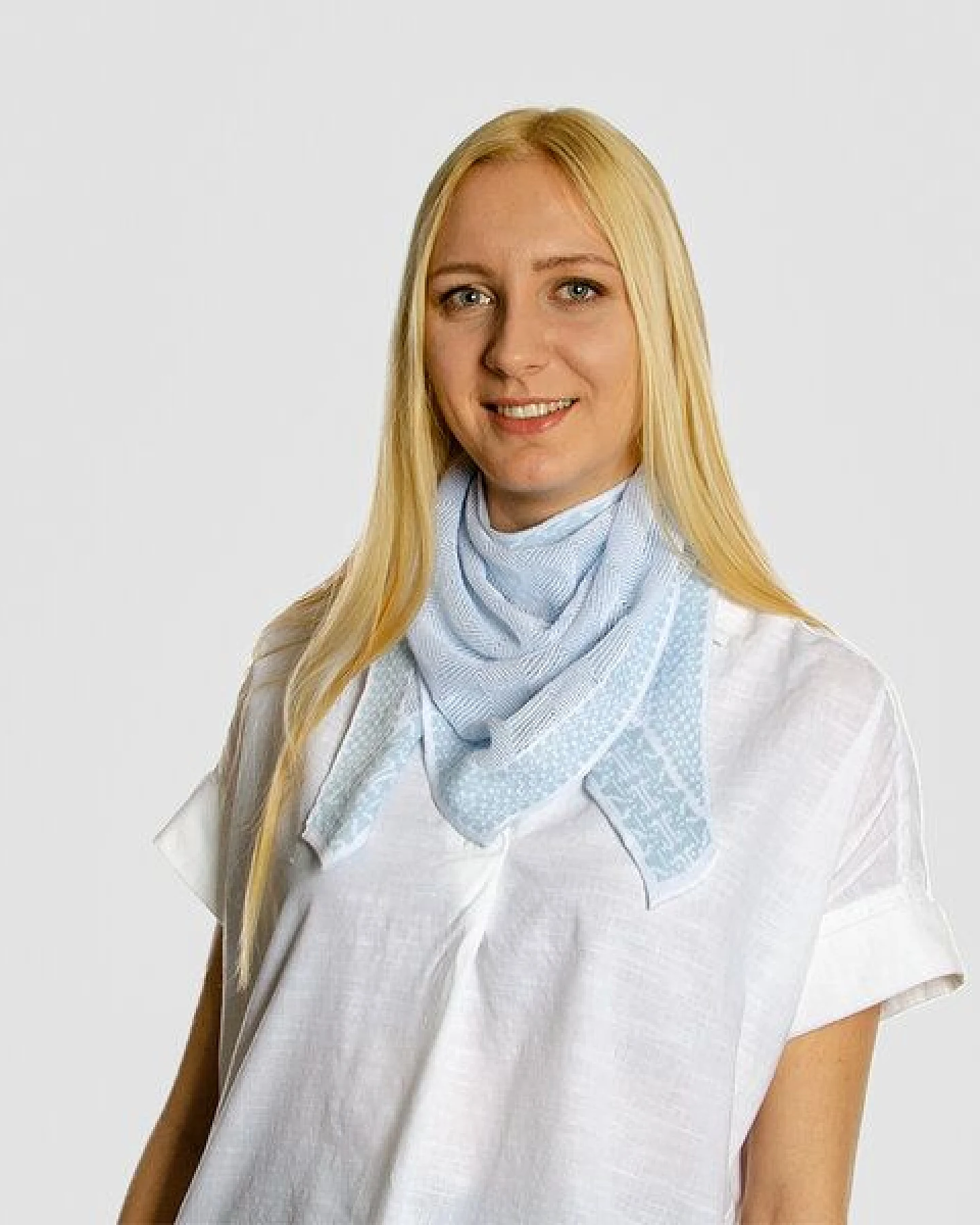 LANARTO slow fashion Halstuch Shine zweifarbig aus Bio-Baumwolle Feinstrick made in germany – Ansicht 2