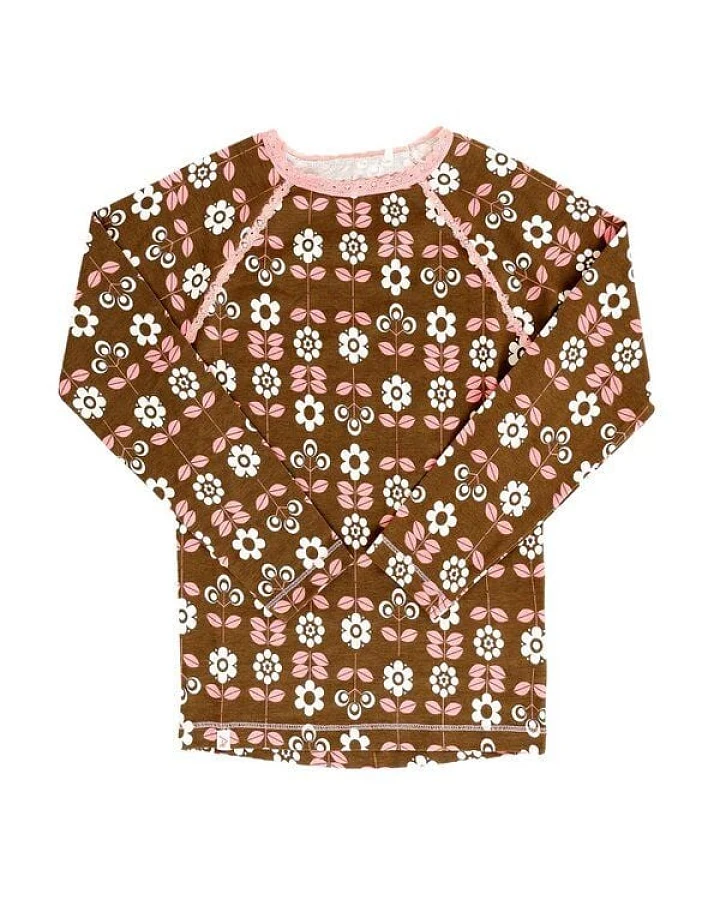 Alba of Denmark Ghita Blouse, Olive Flower Garden