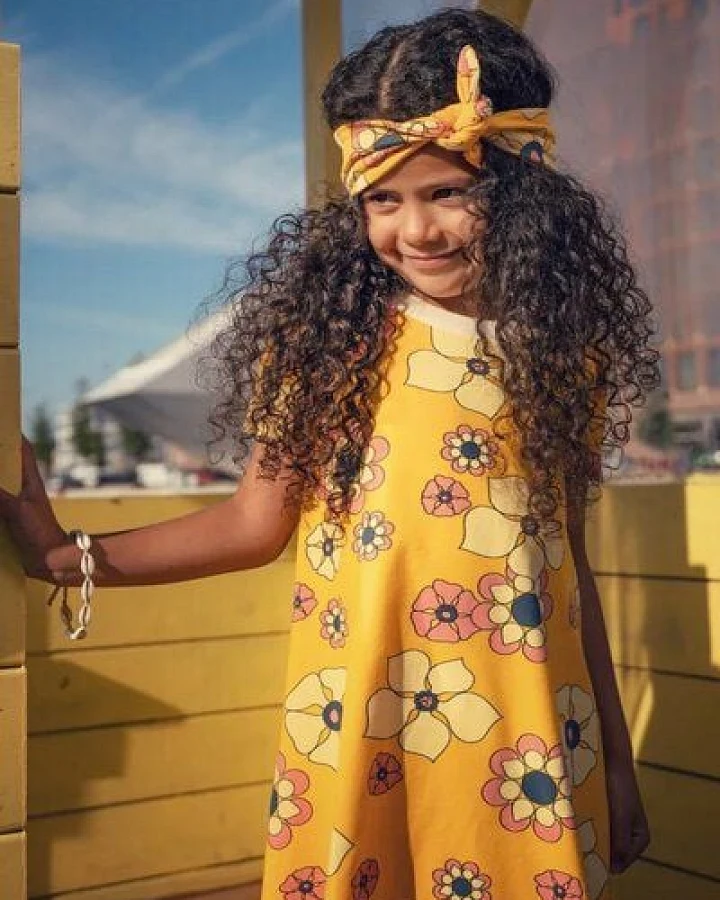 Alba of Denmark Anna Belle Dress, Citrus Wild Flowers