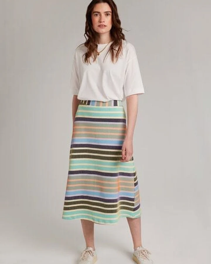 Addition Sustainable Apparel Wadenlanger Rock aus Bio-Baumwolle, Easy Skirt