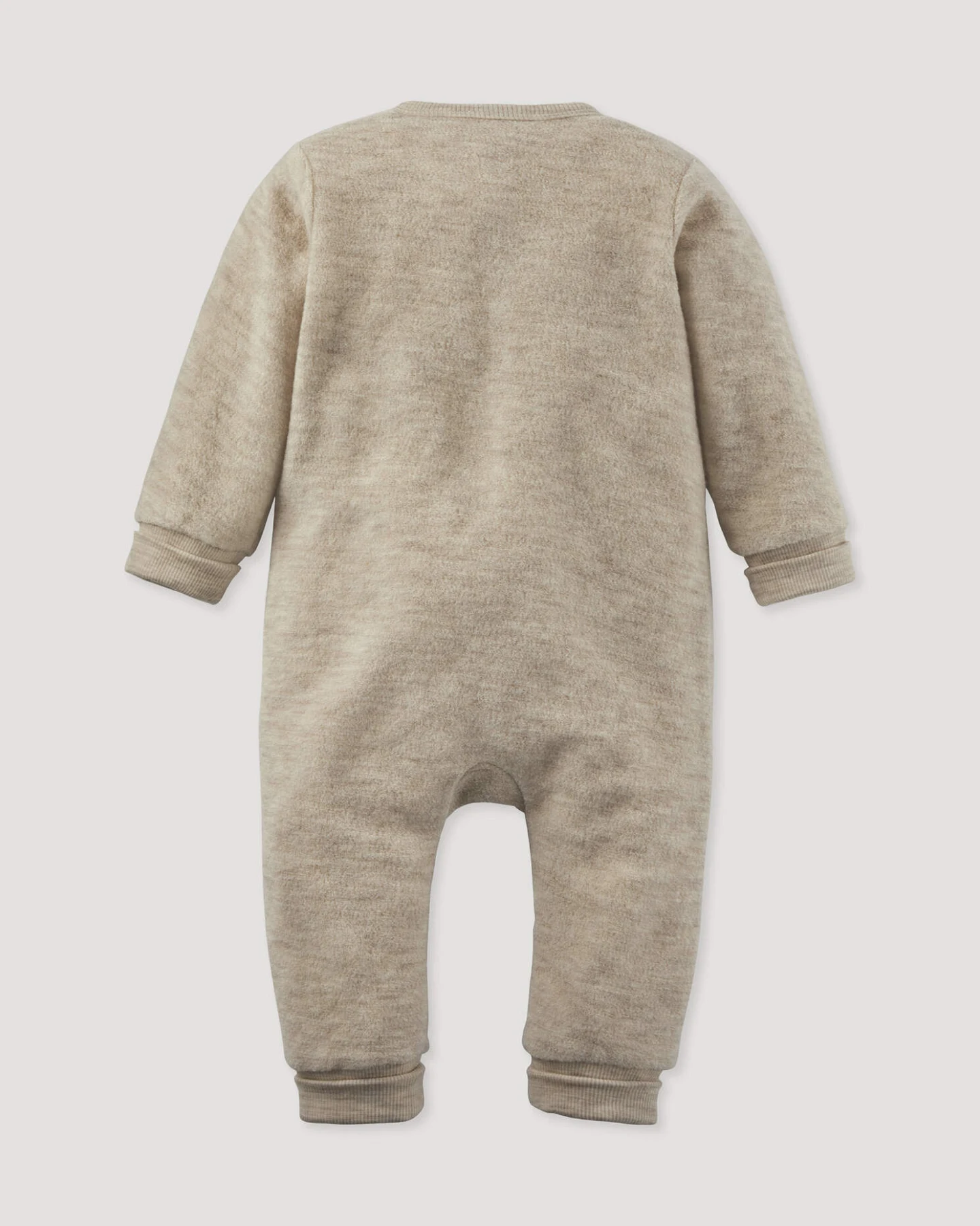 hessnatur Baby Wollfrottee Overall aus Bio-Merinowolle - beige - Größe 98/104 – Ansicht 2