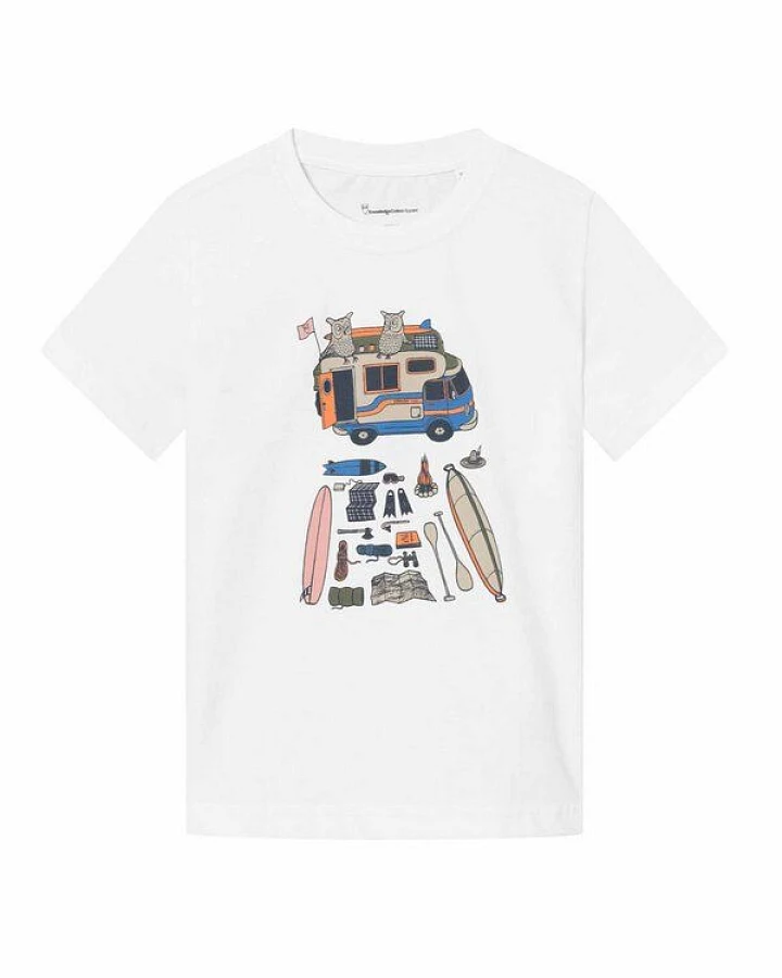 KnowledgeCotton Apparel Kinder T-Shirt ROAD TRIP aus Bio-Baumwolle