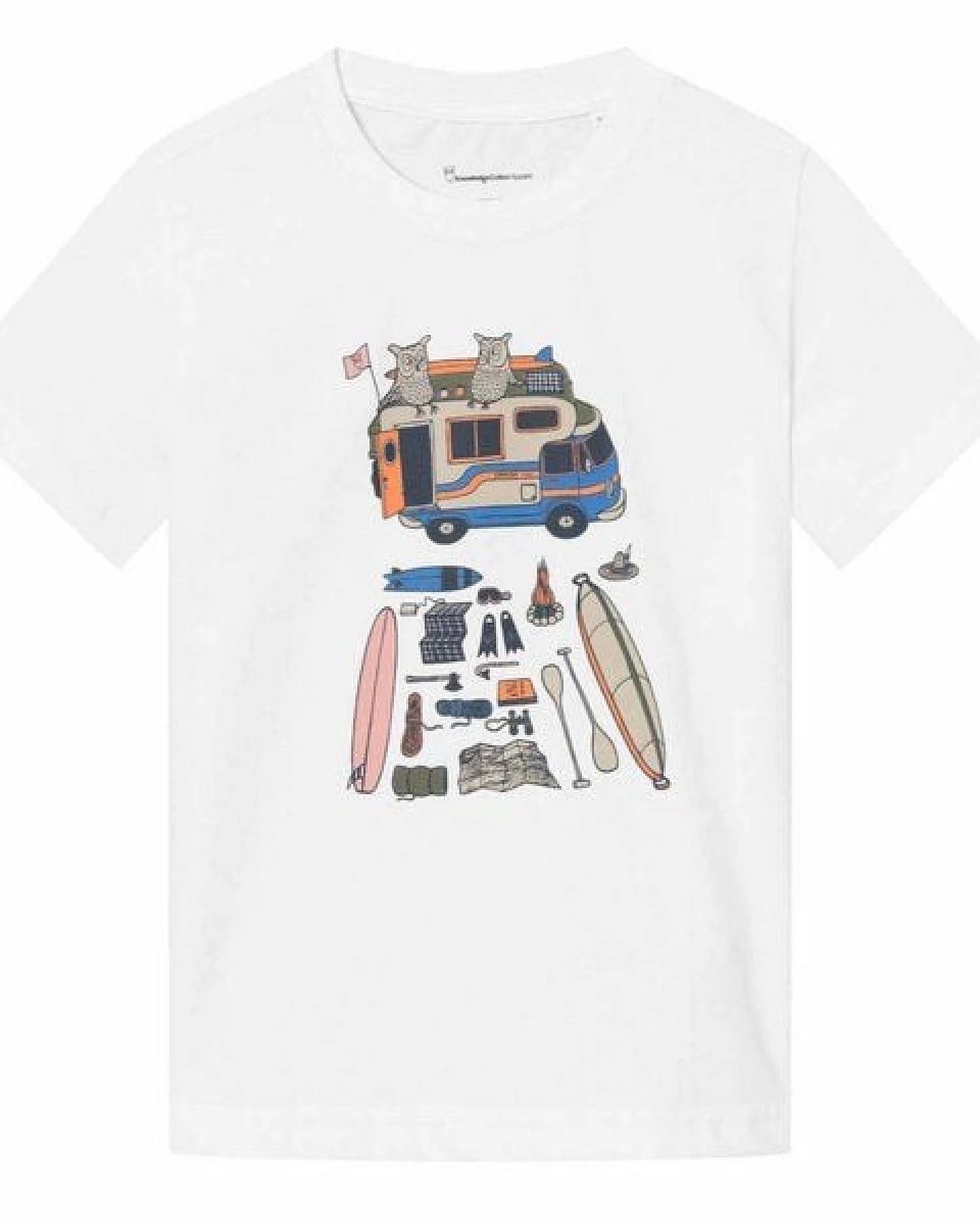 KnowledgeCotton Apparel Kinder T-Shirt ROAD TRIP aus Bio-Baumwolle – Ansicht 2