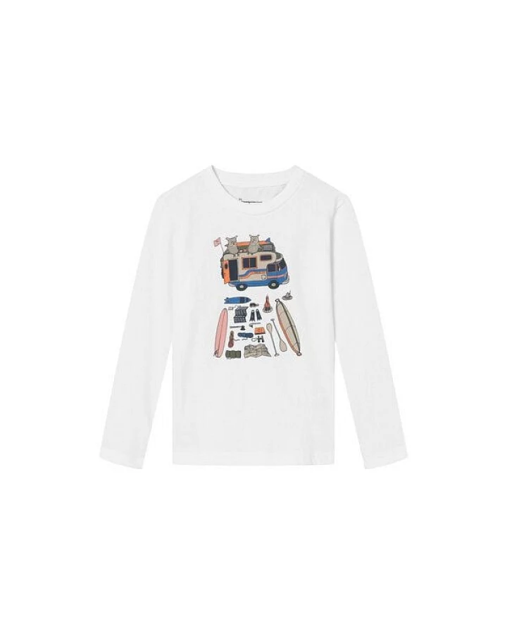 KnowledgeCotton Apparel Kinder Langarmshirt ROAD TRIP aus Bio-Baumwolle