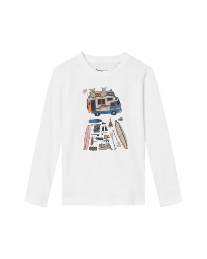 KnowledgeCotton Apparel Kinder Langarmshirt ROAD TRIP aus Bio-Baumwolle