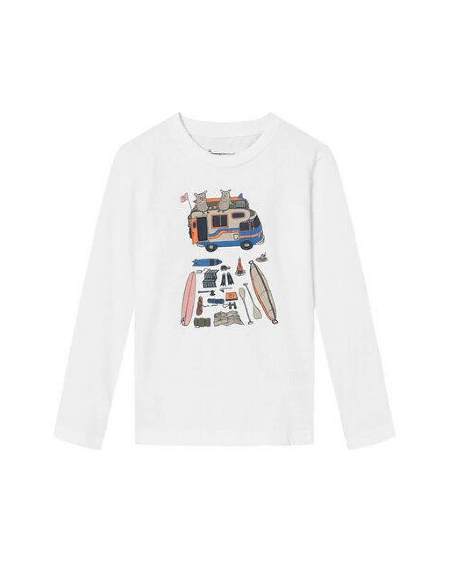 KnowledgeCotton Apparel Kinder Langarmshirt ROAD TRIP aus Bio-Baumwolle – Ansicht 2