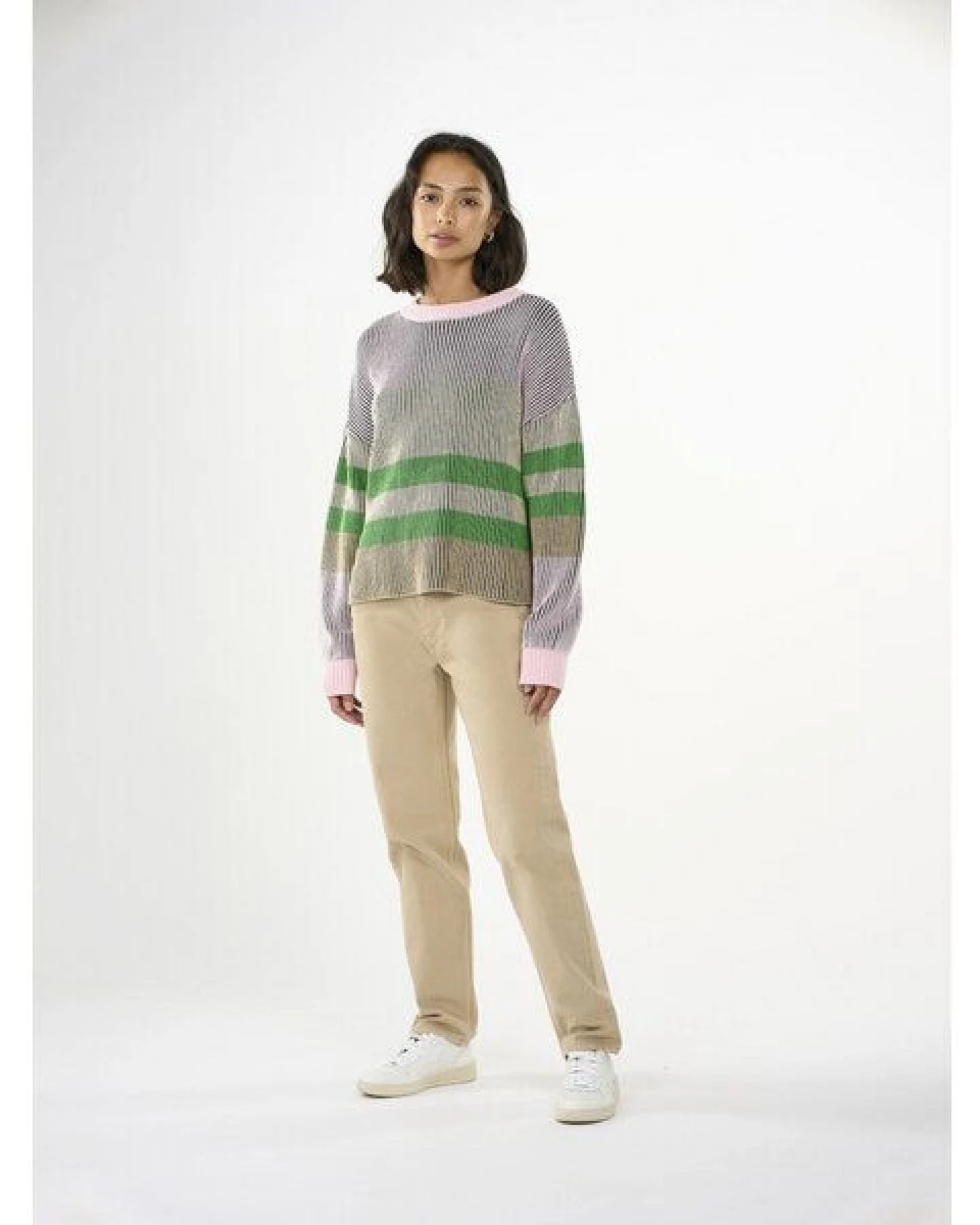 KnowledgeCotton Apparel Strickpullover aus Bio-Baumwolle und Modal – Ansicht 3