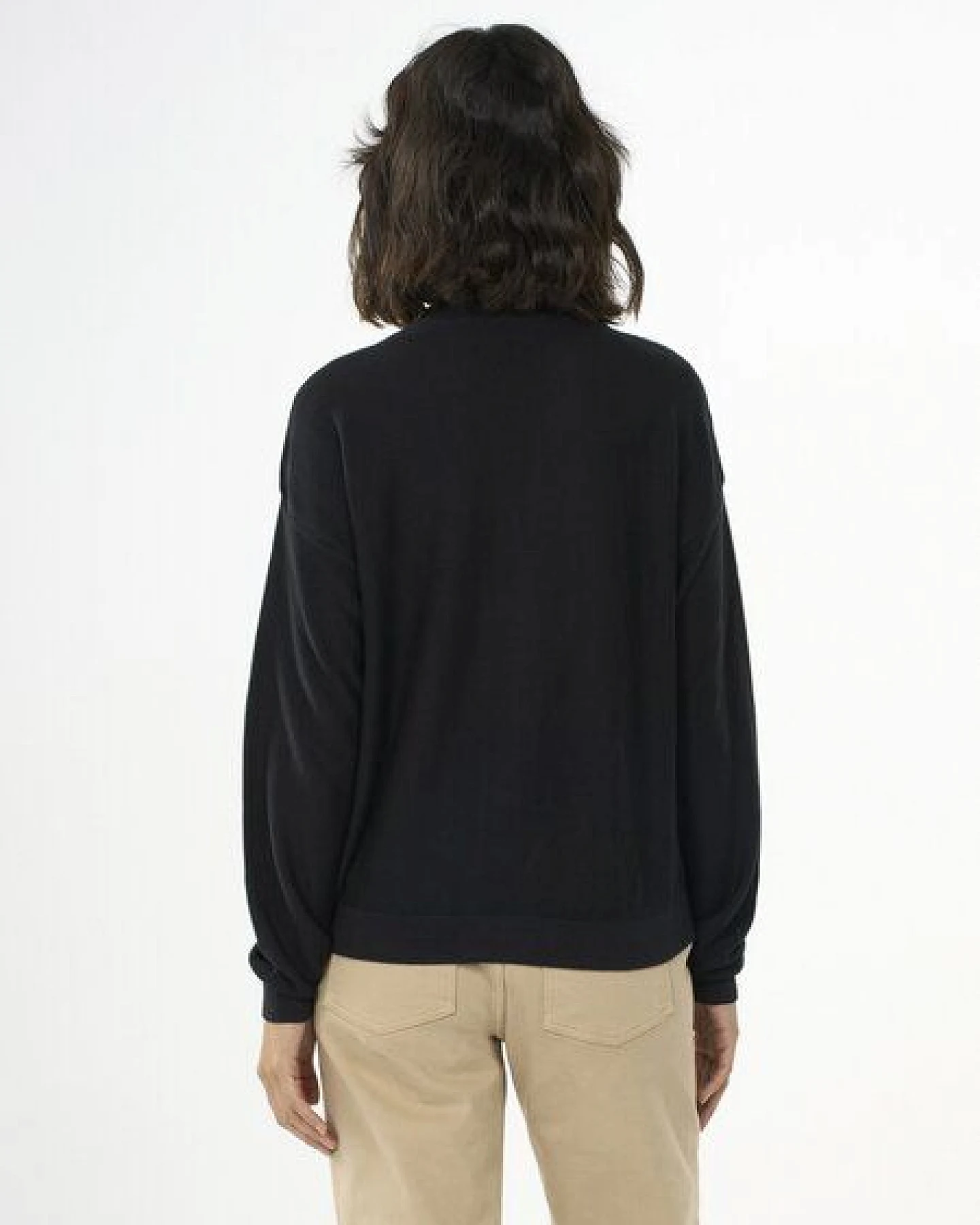 KnowledgeCotton Apparel Strickcardigan mit V-Ausschnitt aus EcoVero – Ansicht 3