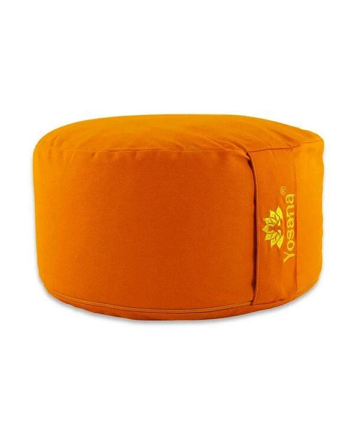 Yosana Yogakissen XL, 35cm rund, Meditationskissen mit Deutscher Bio-Dinkelspelzen Füllung