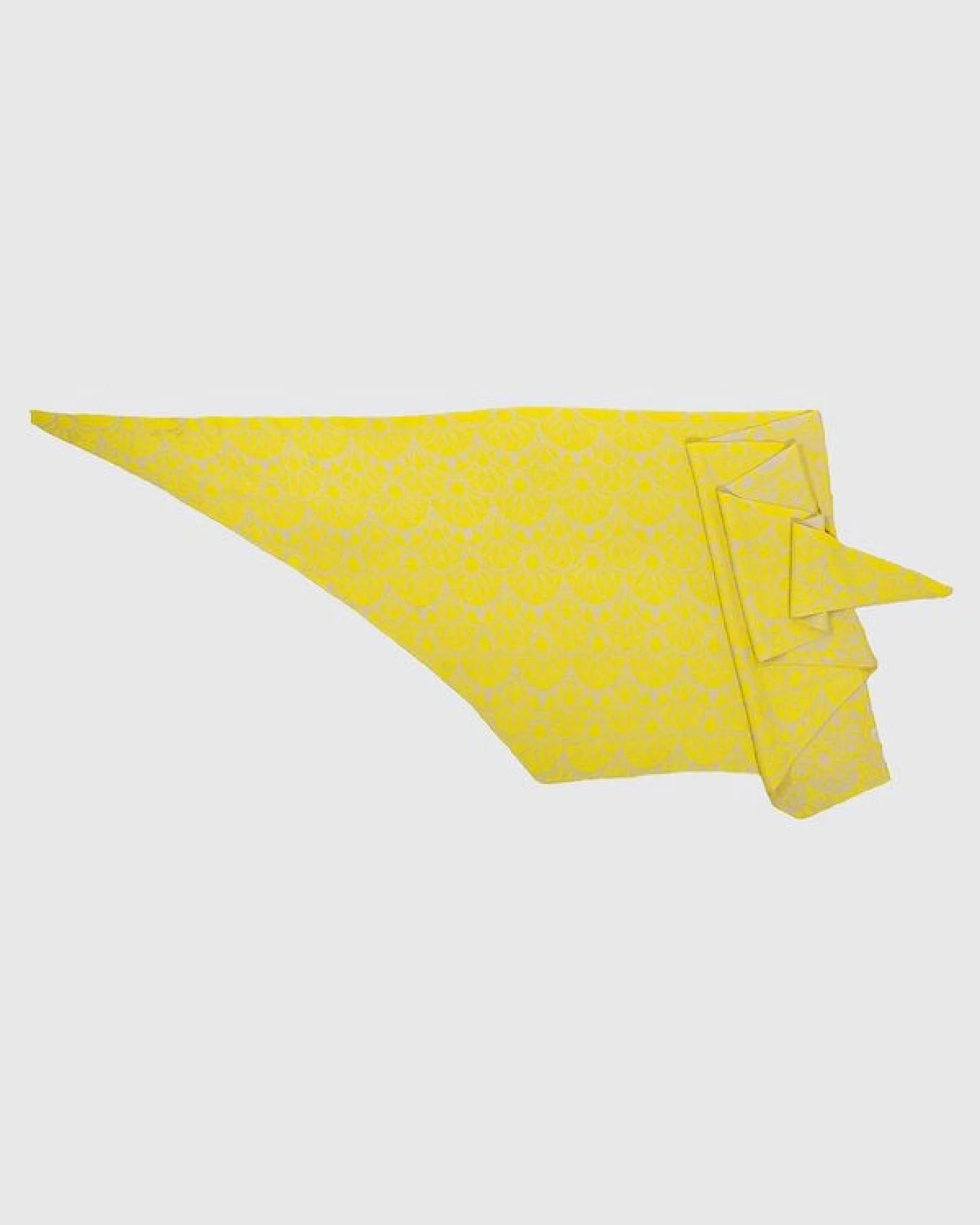 LANARTO slow fashion Schultertuch Sonne aus Bio-Baumwolle in zitrone und natur made in germany – Ansicht 4