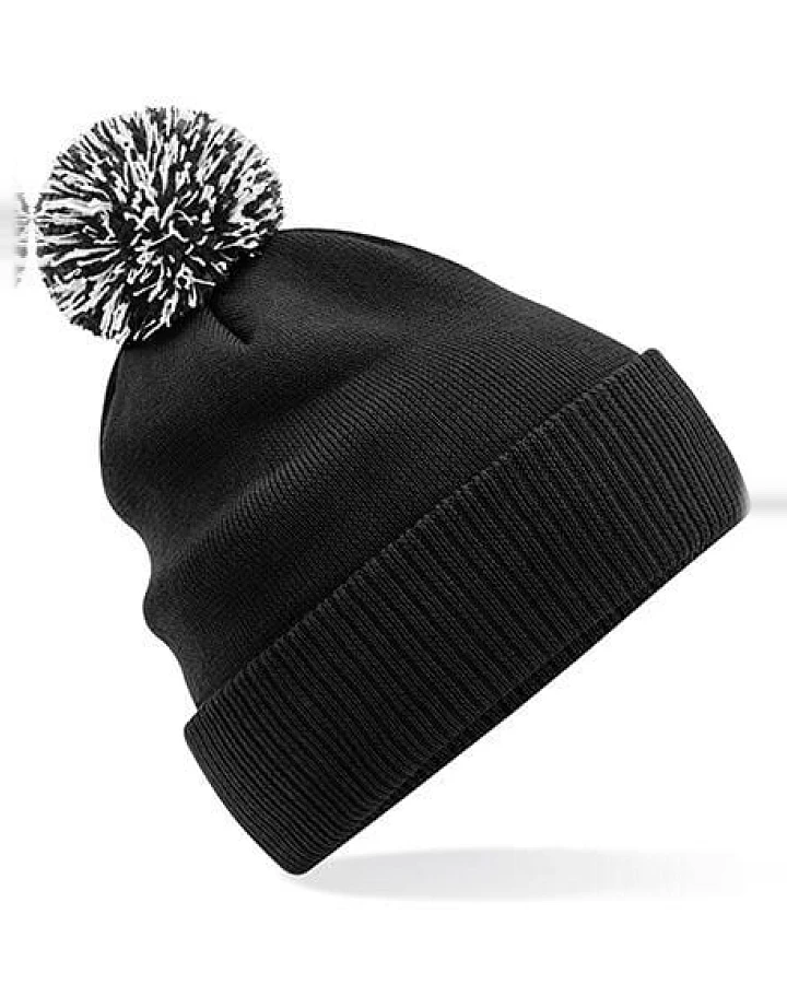 Beechfield Damen/Herren Recycled Bommelmütze Beanie Wintermütze Mehrfarbig