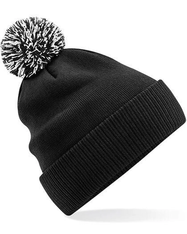 Beechfield Damen/Herren Recycled Bommelmütze Beanie Wintermütze Mehrfarbig