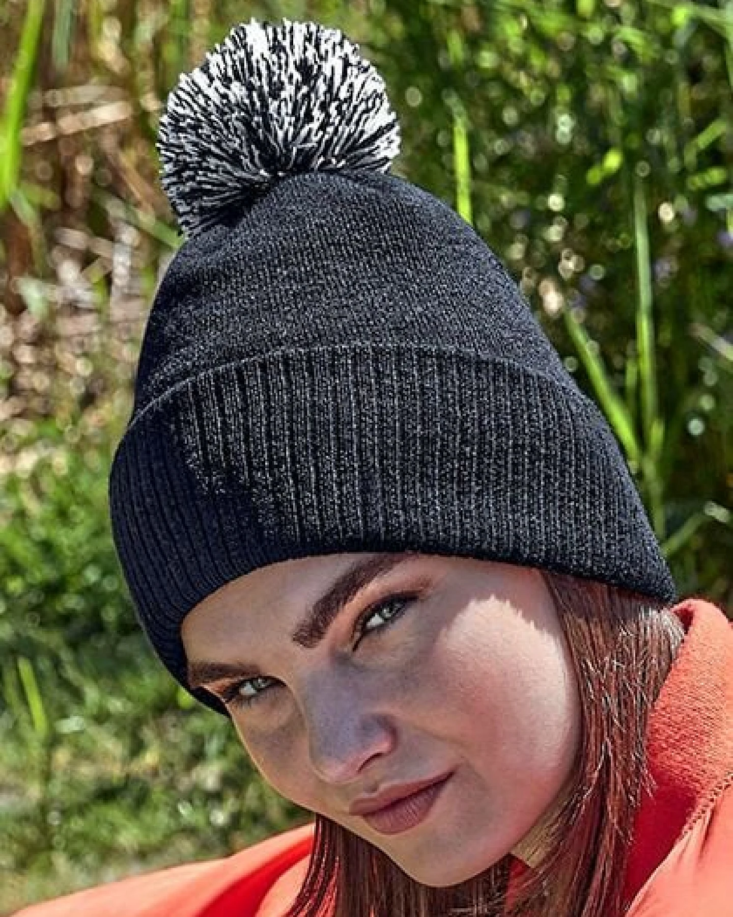Beechfield Damen/Herren Recycled Bommelmütze Beanie Wintermütze Mehrfarbig – Ansicht 2