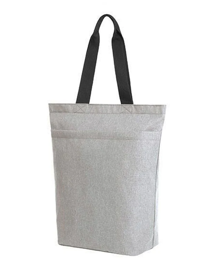 Halfar Recycelte Einkaufstasche mit Boden und Vortasche mit Reißverschluss
