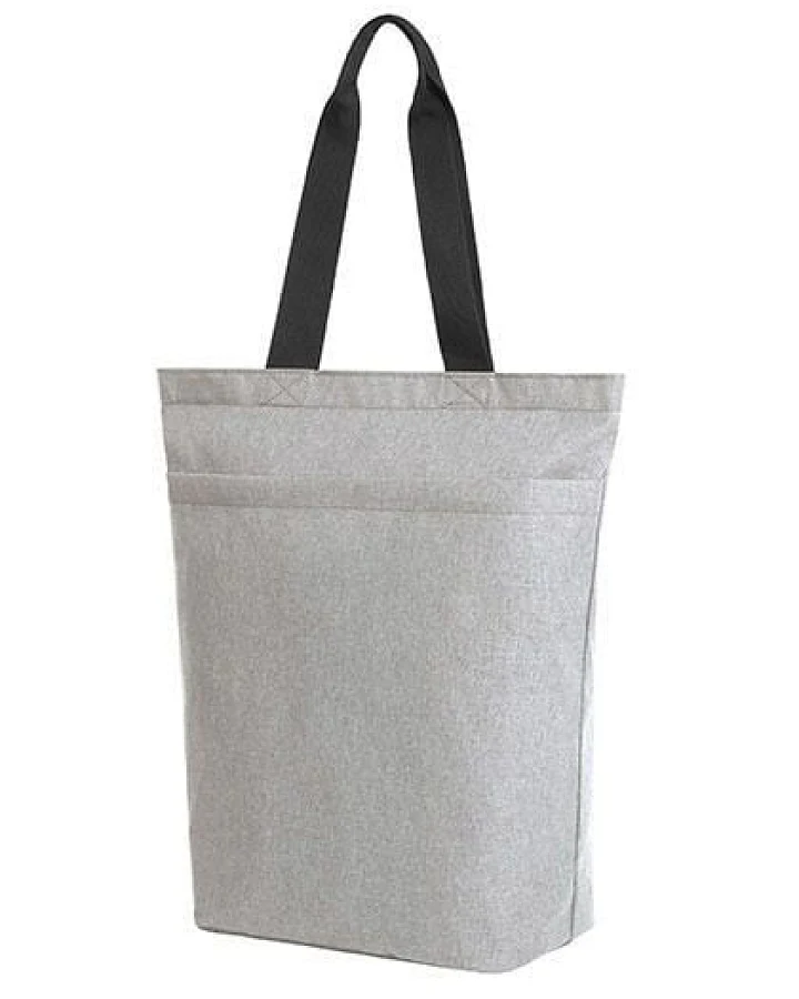Halfar Recycelte Einkaufstasche mit Boden und Vortasche mit Reißverschluss