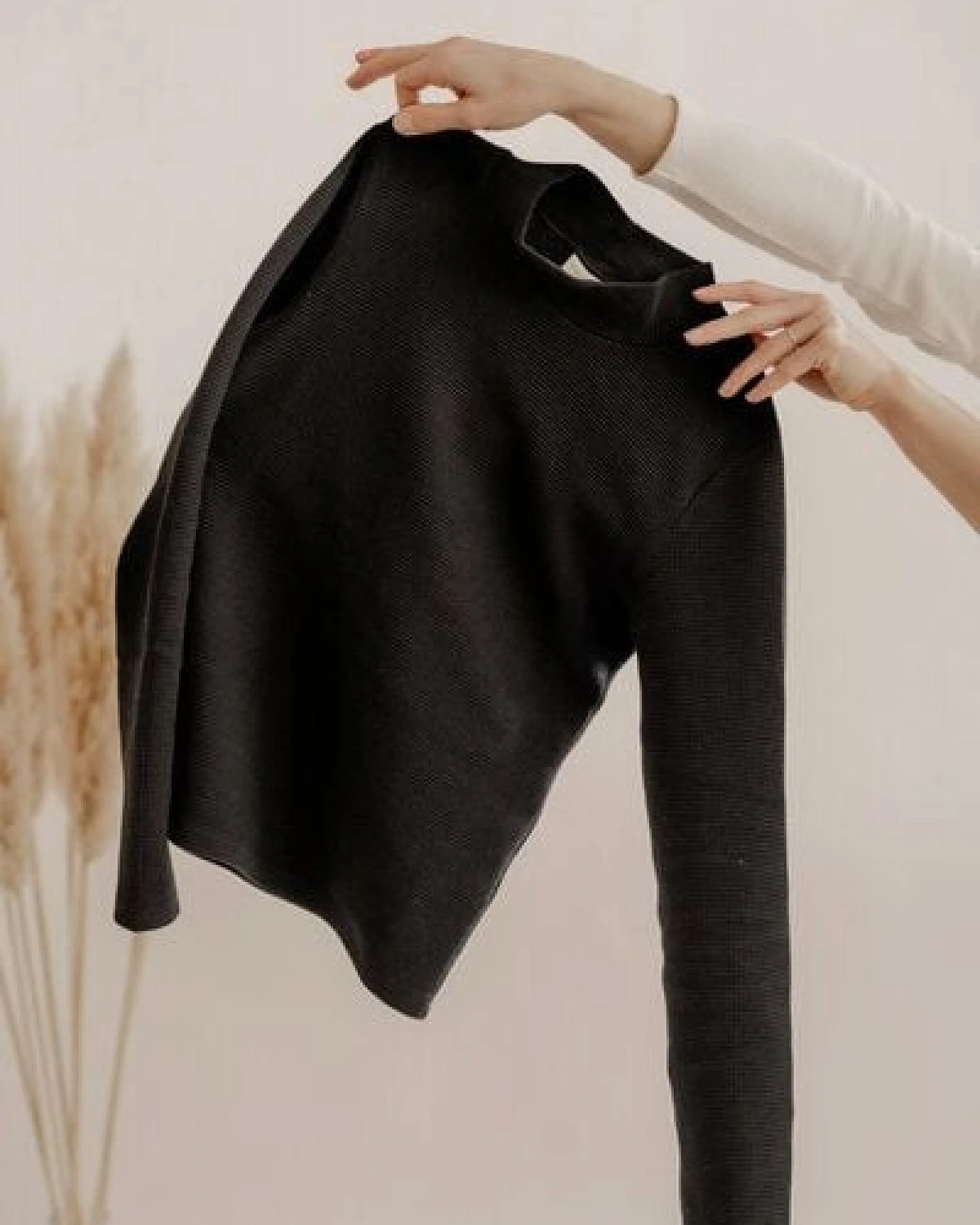 Marenika Waffel Stehkragen Longsleeve CLARA – Ansicht 3