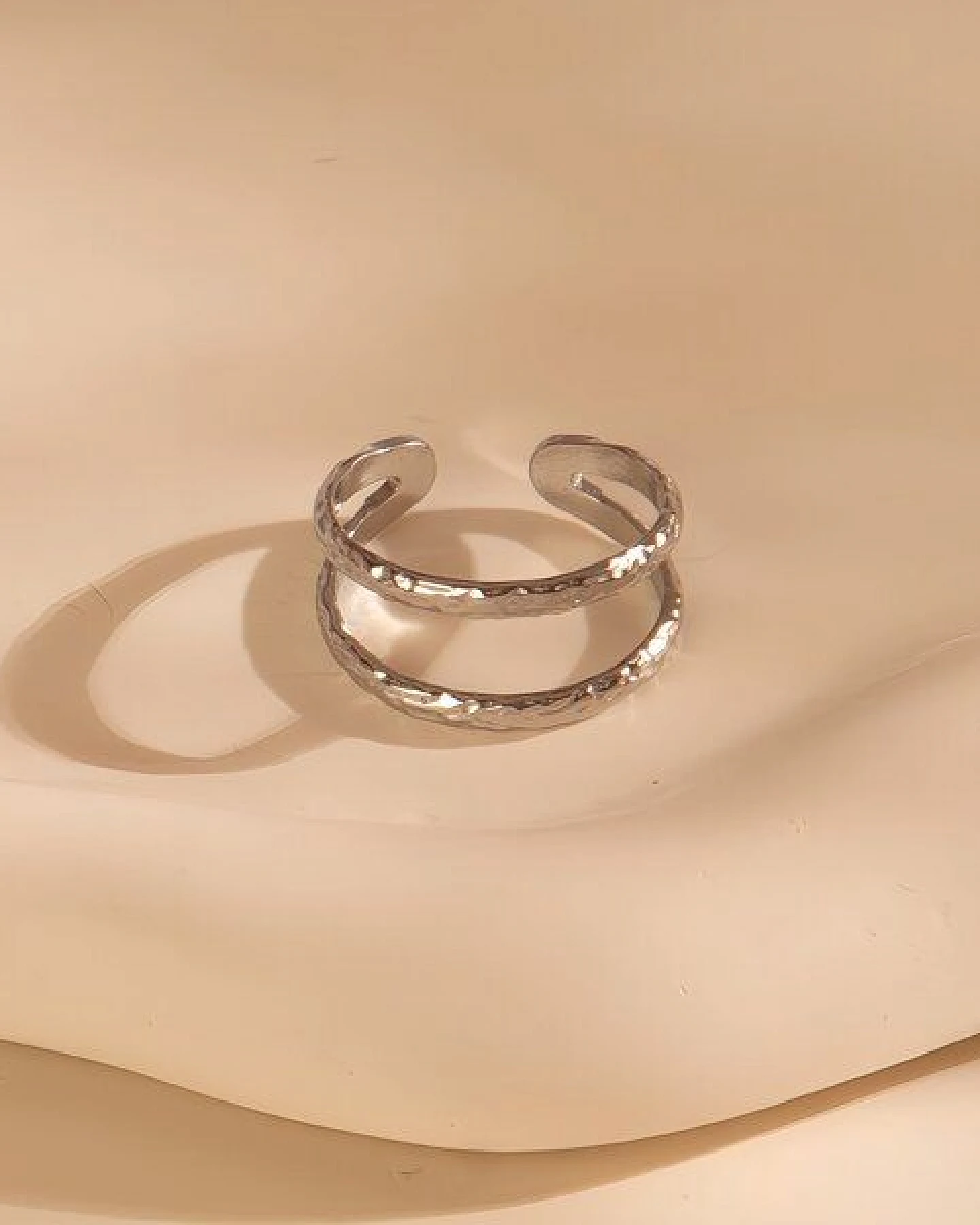 Größenverstellbarer BOHO Ring ca. Ø 17 - 19mm von Elektropulli – Ansicht 2