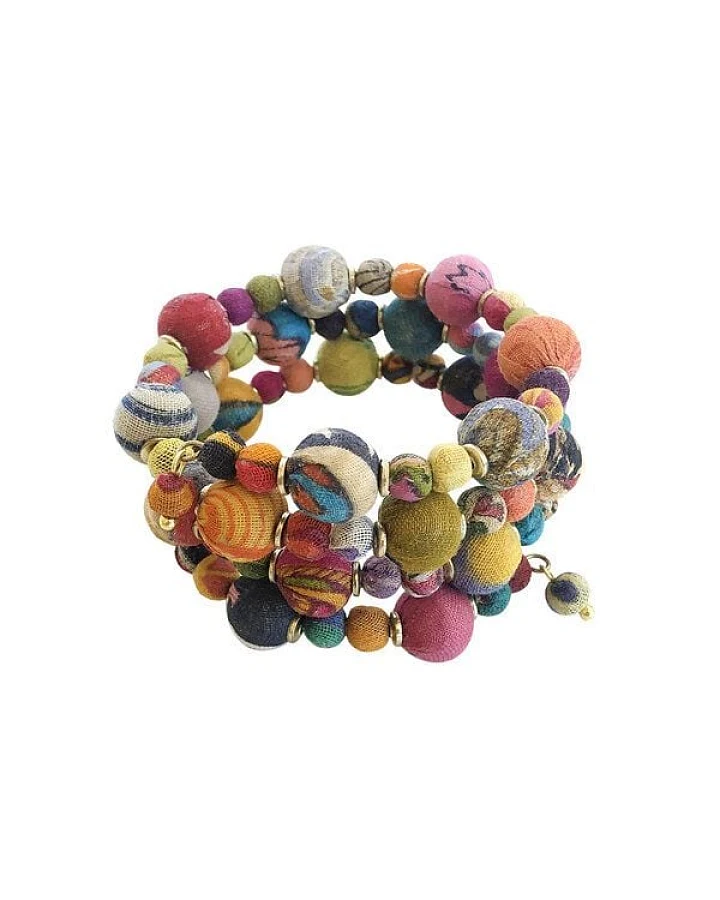 Worldfinds Kantha Armband Winding Bauble
