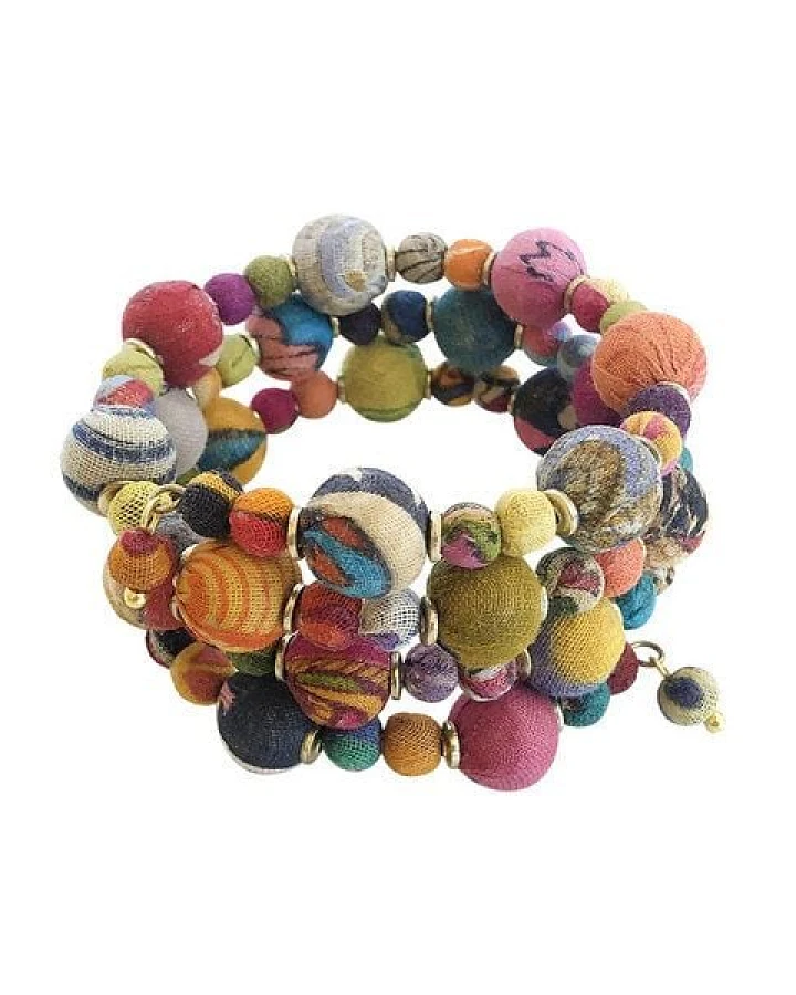 Worldfinds Kantha Armband Winding Bauble