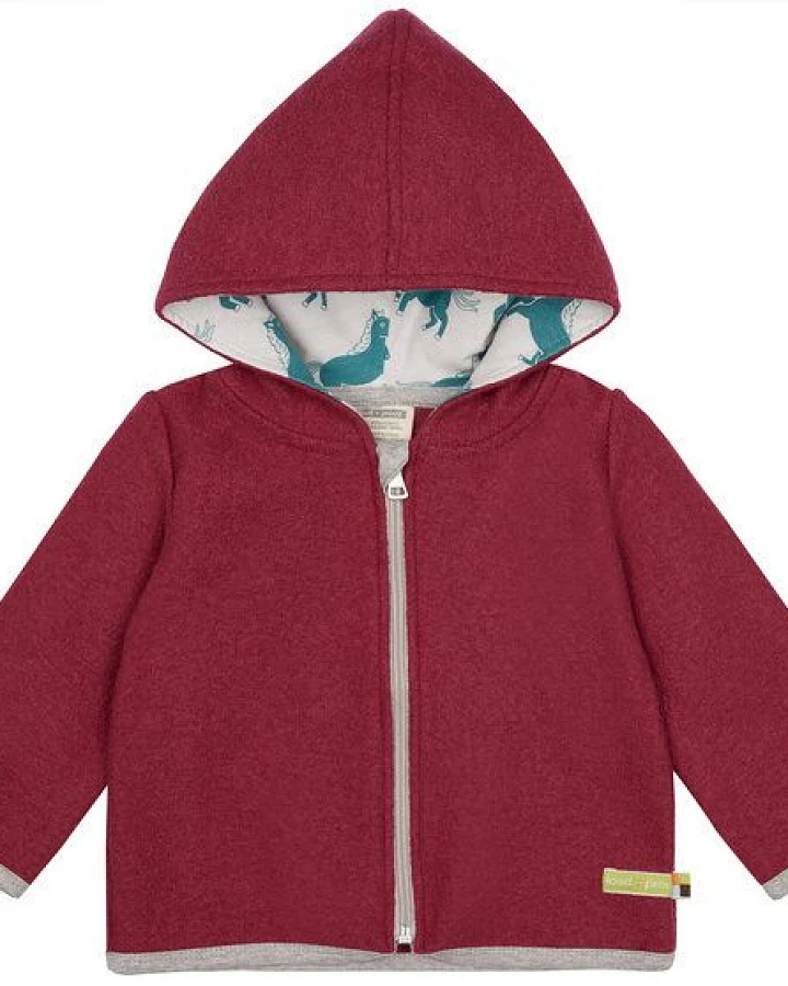 loud + proud Babys & Kinder Jacke Wollwalk, GOTS-zertifiziert