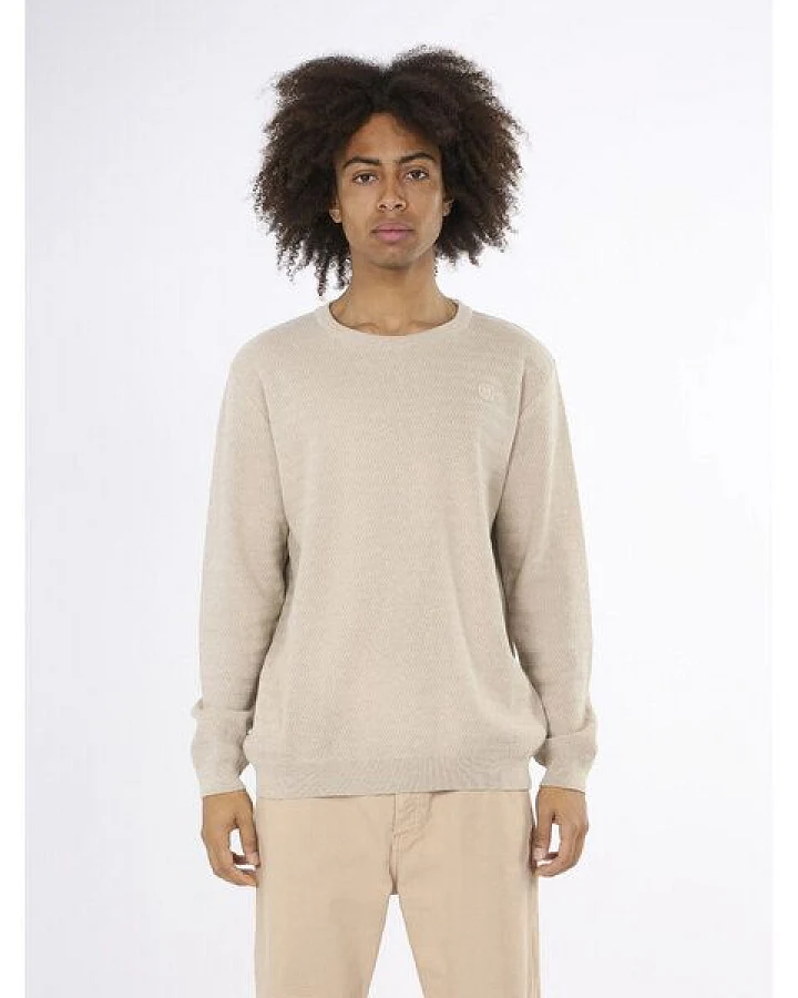 KnowledgeCotton Apparel Strickpullover ZIG-ZAG aus Bio-Baumwolle