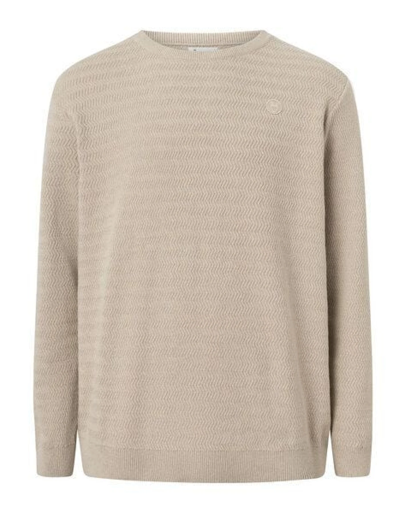 KnowledgeCotton Apparel Strickpullover ZIG-ZAG aus Bio-Baumwolle – Ansicht 4