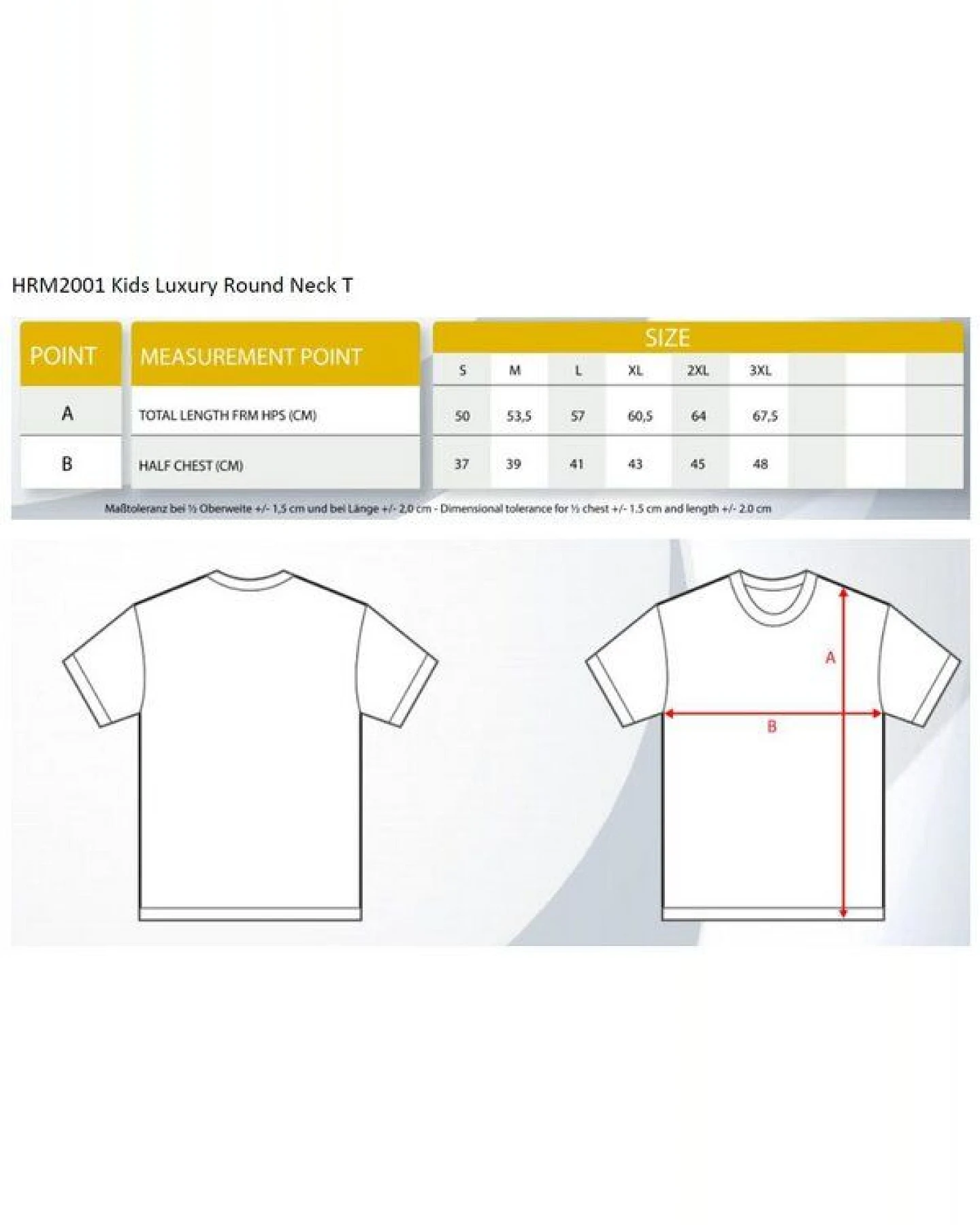 HRM Kinder Kids Rundhals T-Shirt 8 Farben bis Größe 158 aus zertifzierter Bio - Baumwolle – Ansicht 3
