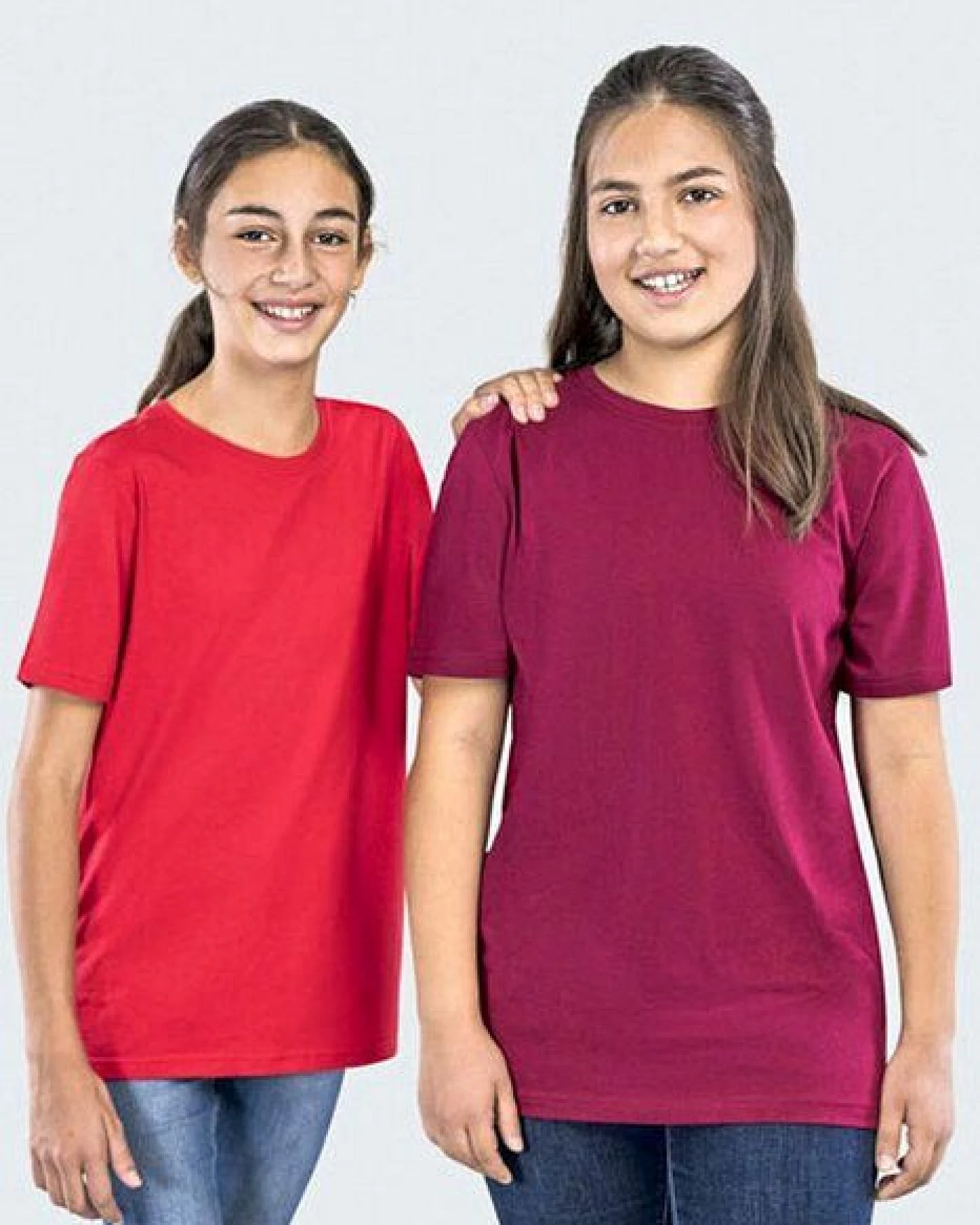 HRM Kinder Kids Rundhals T-Shirt 8 Farben bis Größe 158 aus zertifzierter Bio - Baumwolle – Ansicht 2