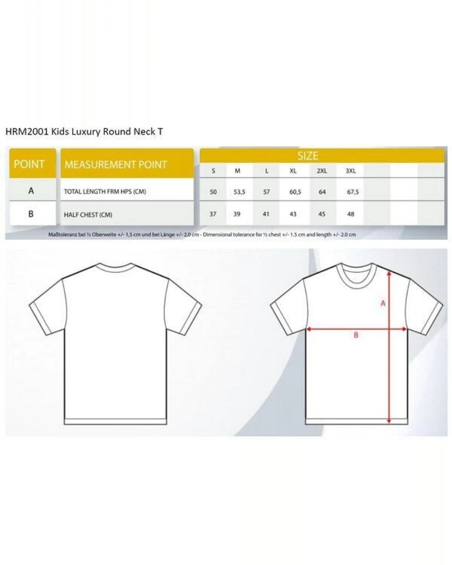 HRM Kinder Kids Rundhals T-Shirt 8 Farben bis Größe 158 aus zertifzierter Bio - Baumwolle – Ansicht 3