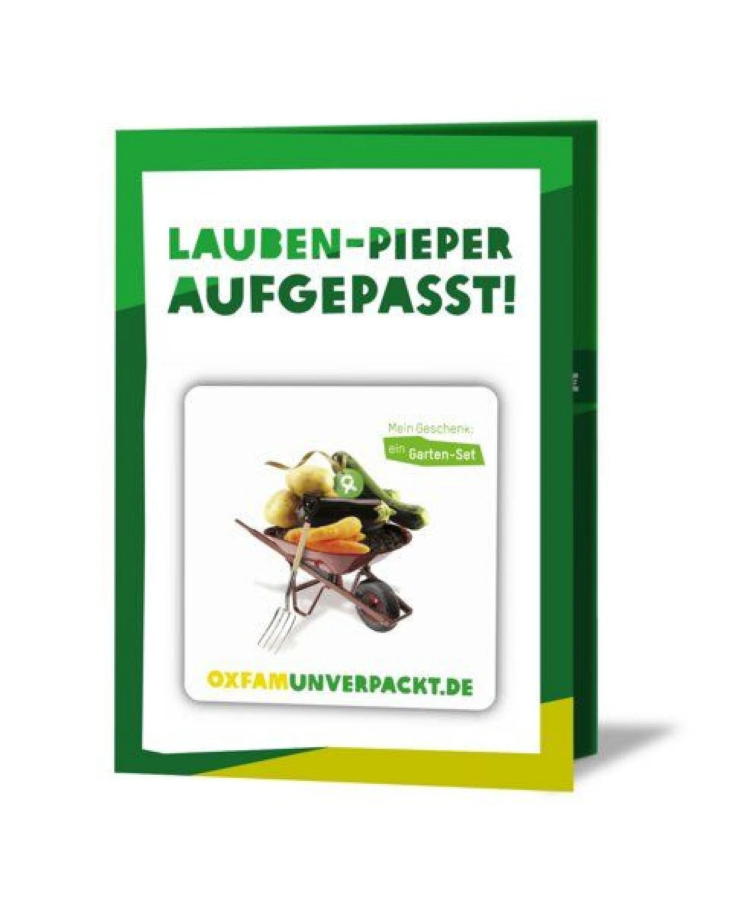 OxfamUnverpackt Spenden-Geschenk "Garten-Set" (Grußkarte mit Magnet) – Ansicht 2