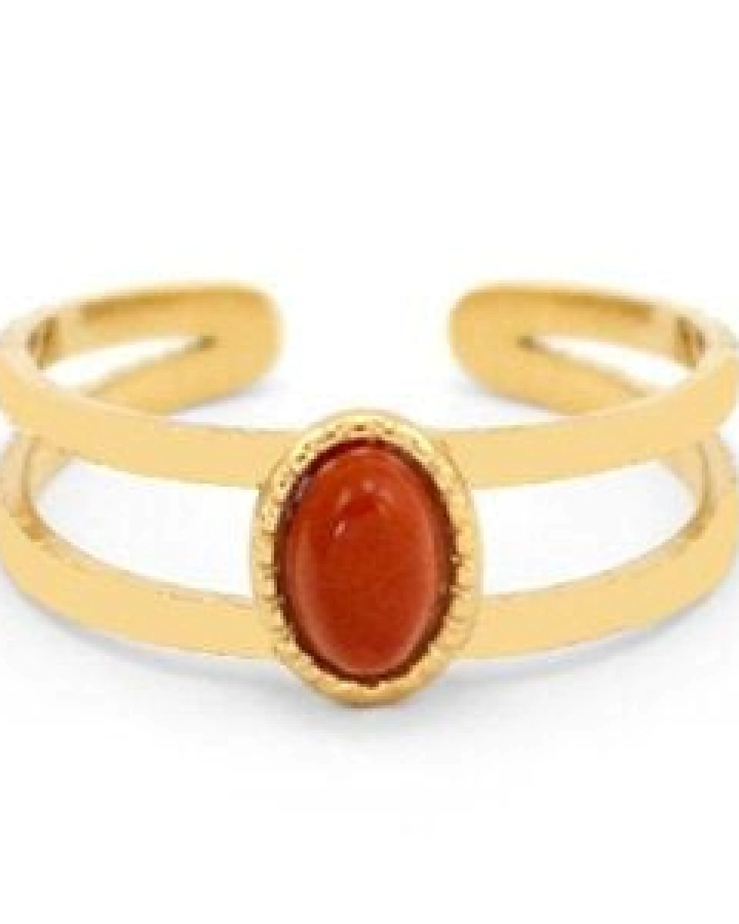 ELEKTROPULLI Größenverstellbarer Ring mit Red Jasper Stein für Mut, Kraft, Frieden und Schutz – Ansicht 3